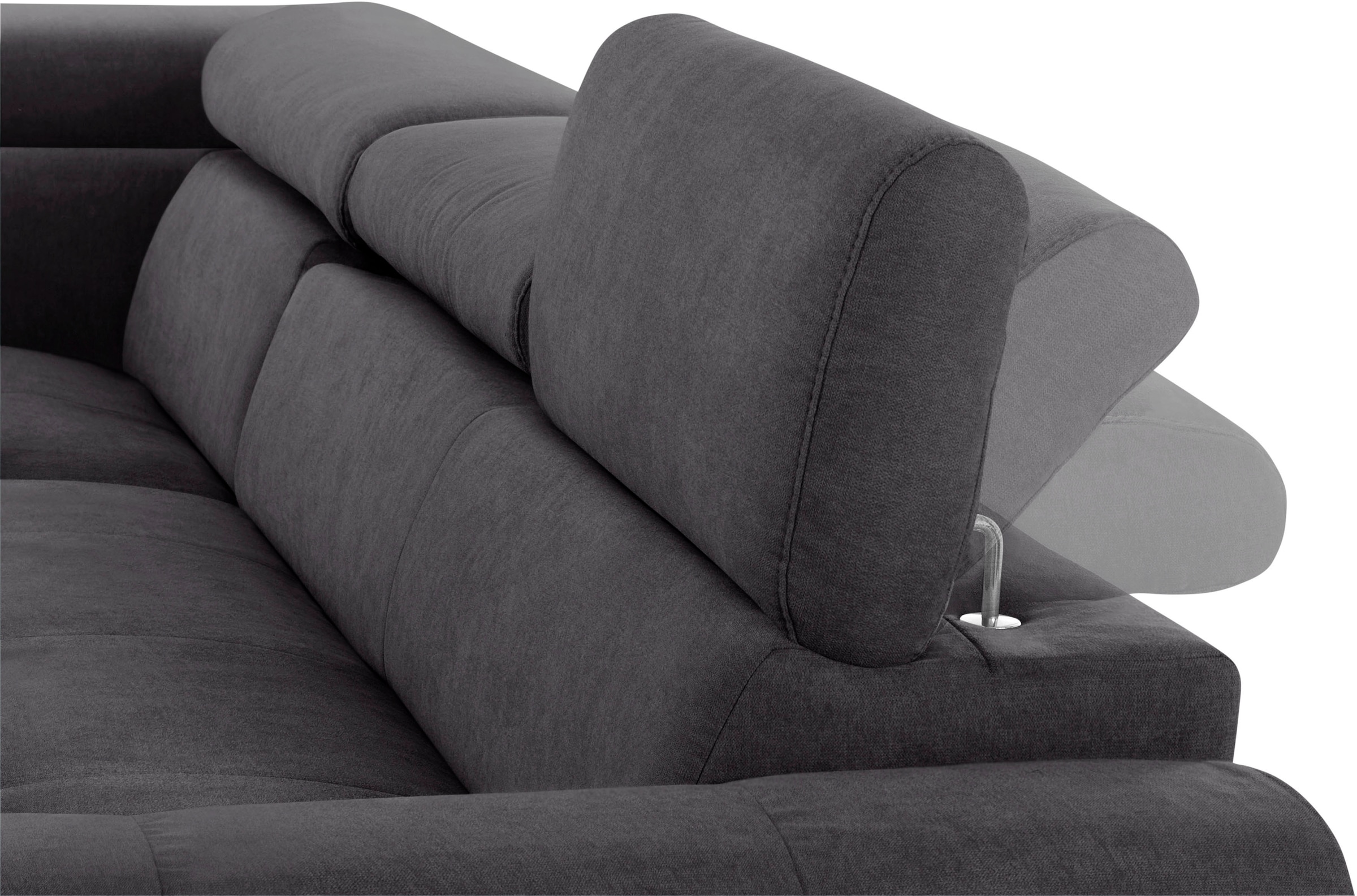 COTTA Ecksofa »Mia L-Form«, 3-tlg.-Kissen-Set, Ottomane, wahlweise mit oder ohne RGB-Beleuchtung