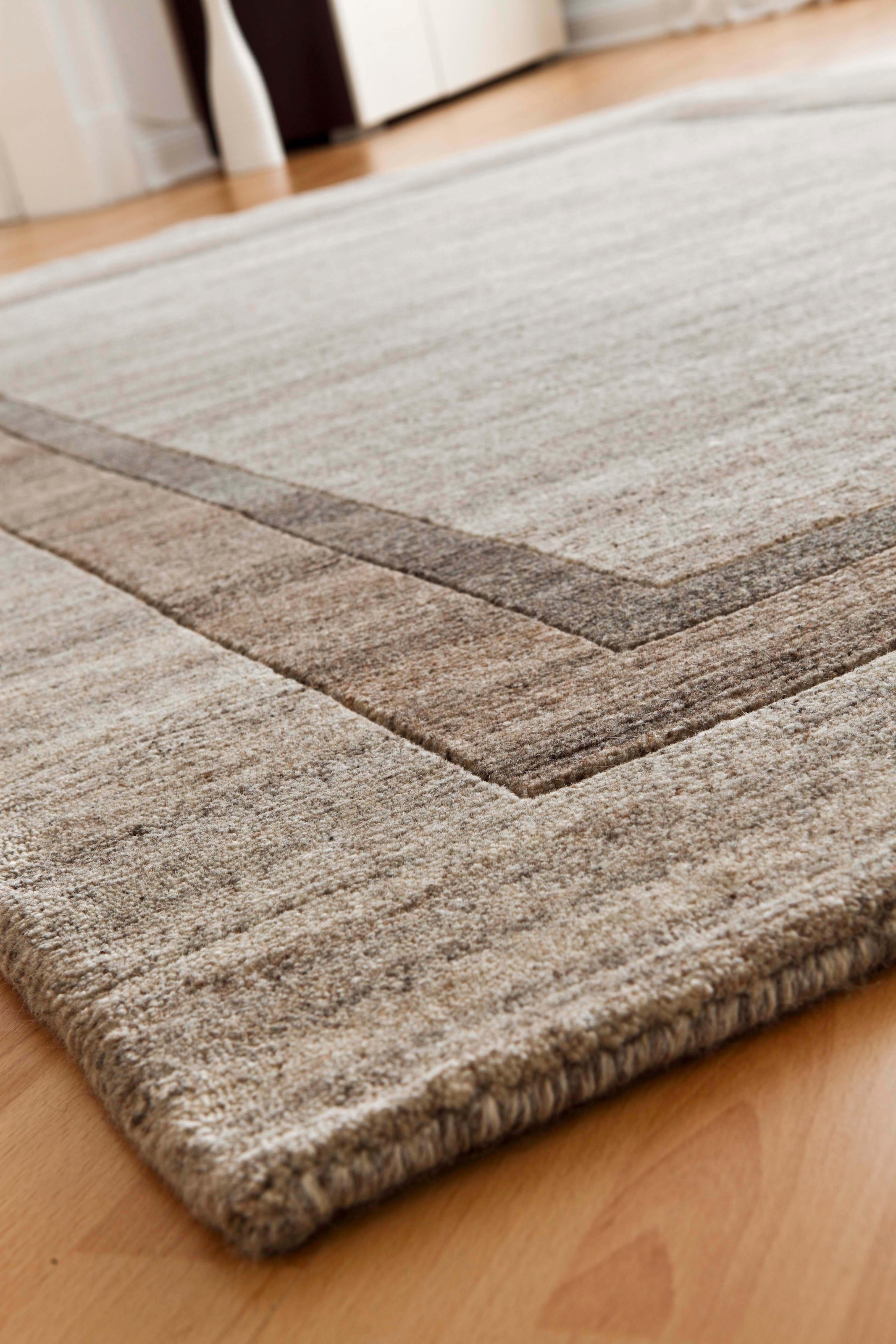 LUXOR living Wollteppich »Lethbridge«, rechteckig, 11 mm Höhe, reine Wolle, handgeknüpft, mit Bordüre, Wohnzimmer