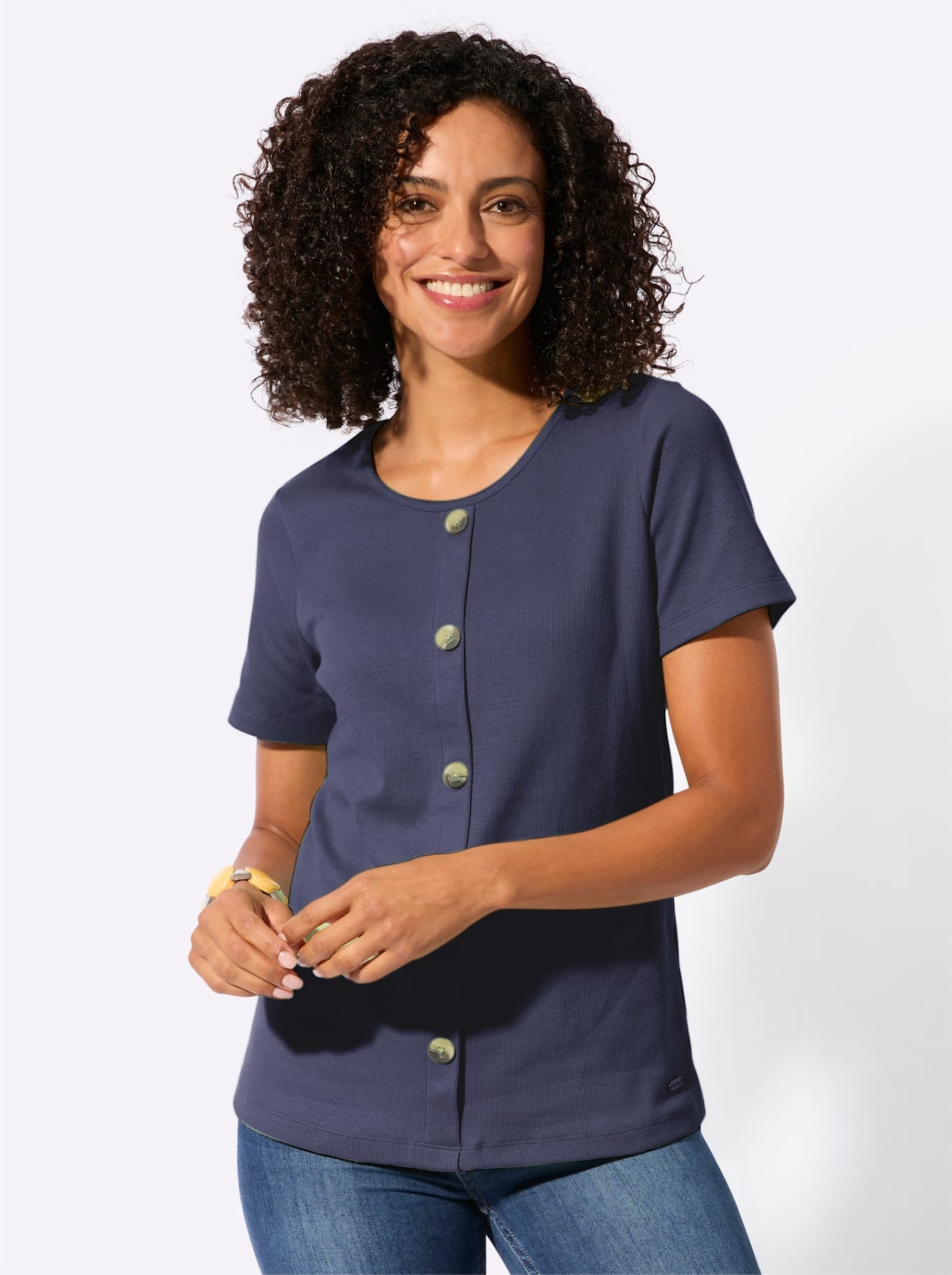 Casual Looks Rundhalsshirt "Rundhals-Shirt", 1 tlg. günstig online kaufen