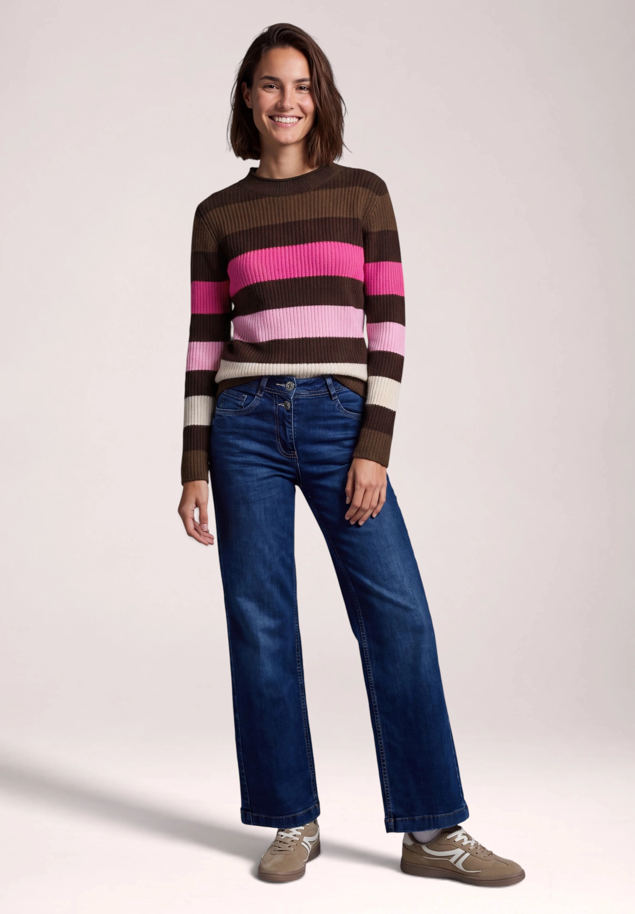 Cecil Streifenpullover im Multicolour Look