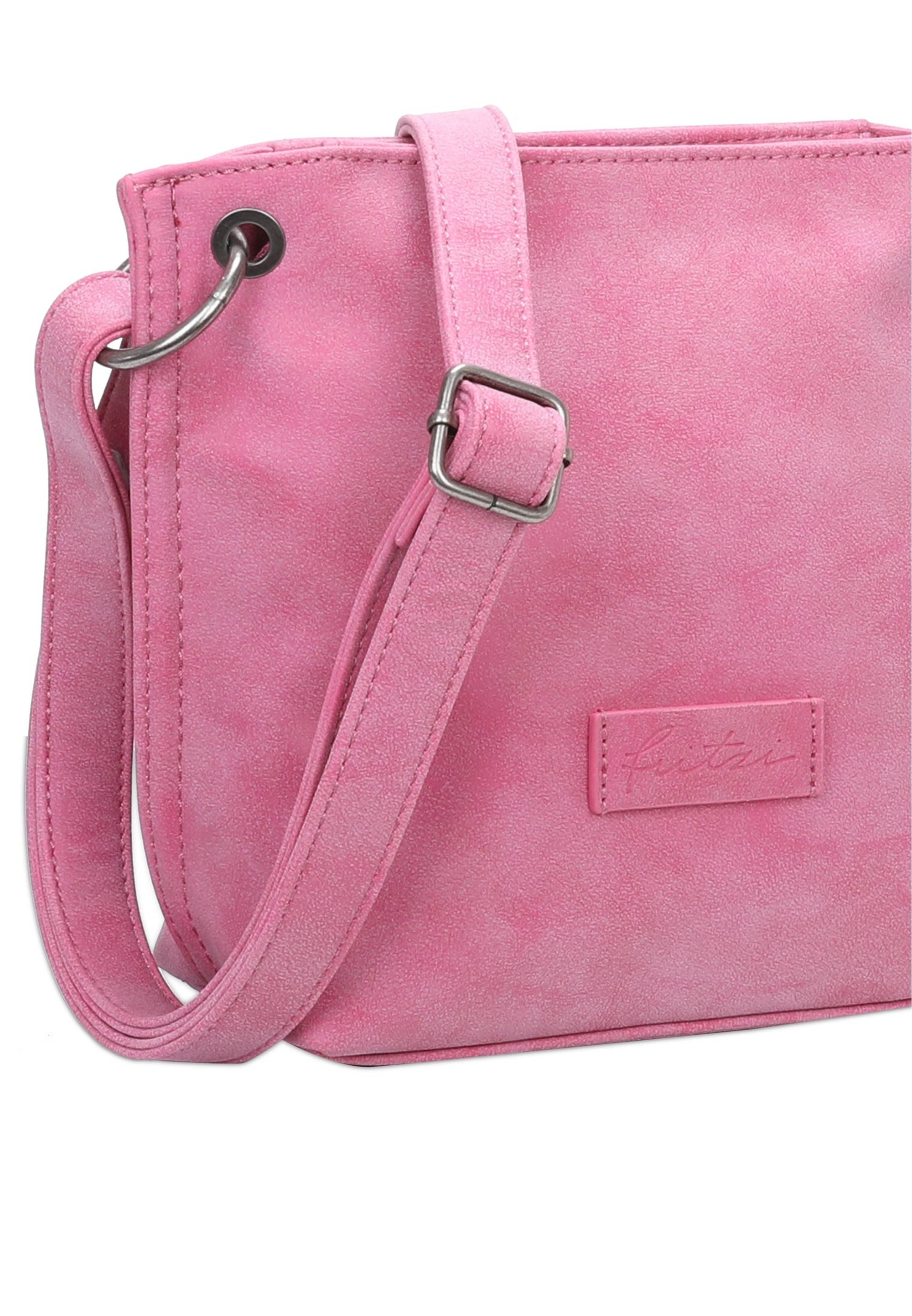 Fritzi Aus Preußen Umhängetasche FRITZI AUS PREUSSEN "Fritzi03N", Damen, Gr. B/H/T: 8,5cm x 22,5cm x 20,5cm, pink, Polyurethan (PU), unifarben, Taschen Umhängetasche, mit abnehmbarer Schlüsselschlange 3