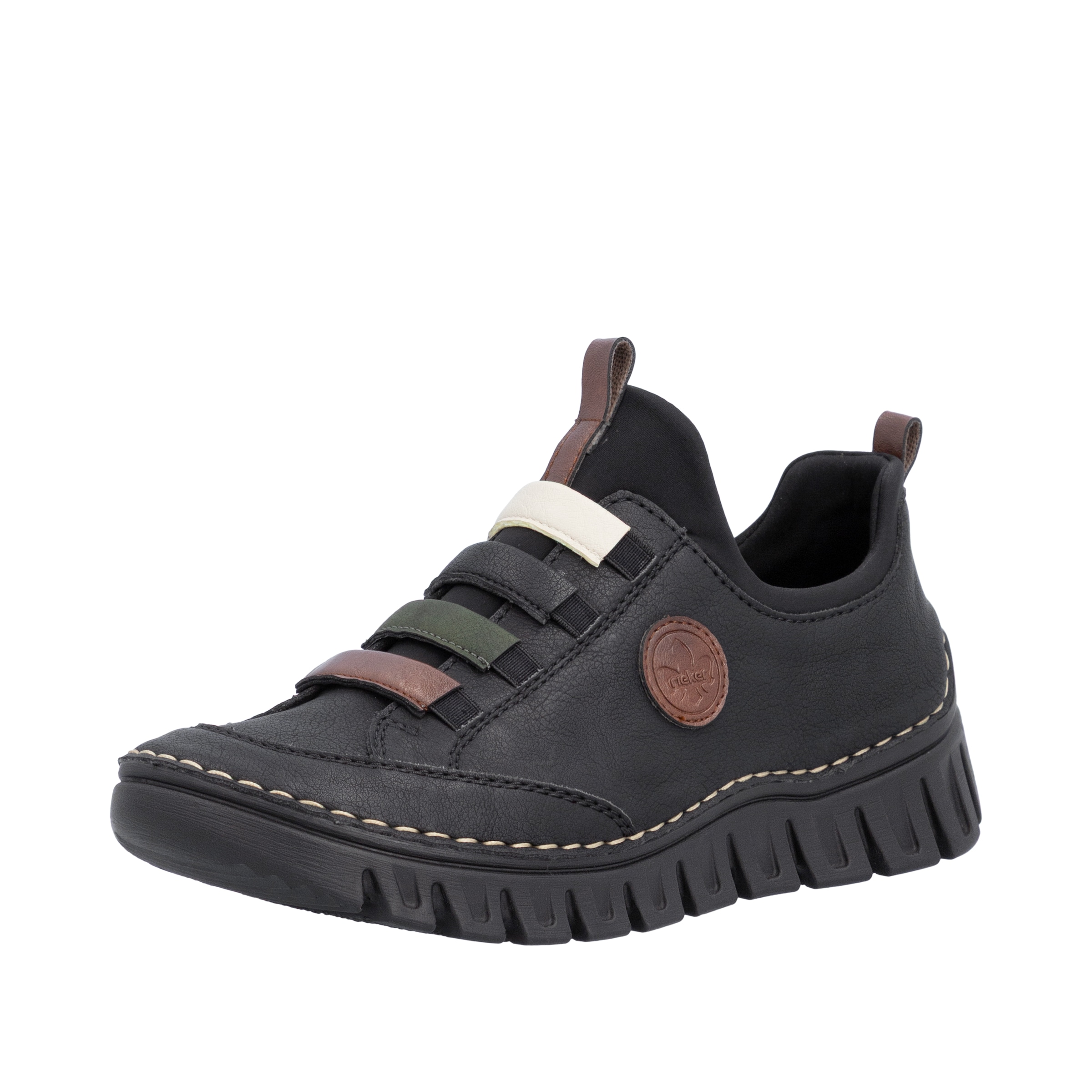 Rieker Slip-On Sneaker Slipper, Schlupfschuh, Halbschuh mit elastischem Einstieg