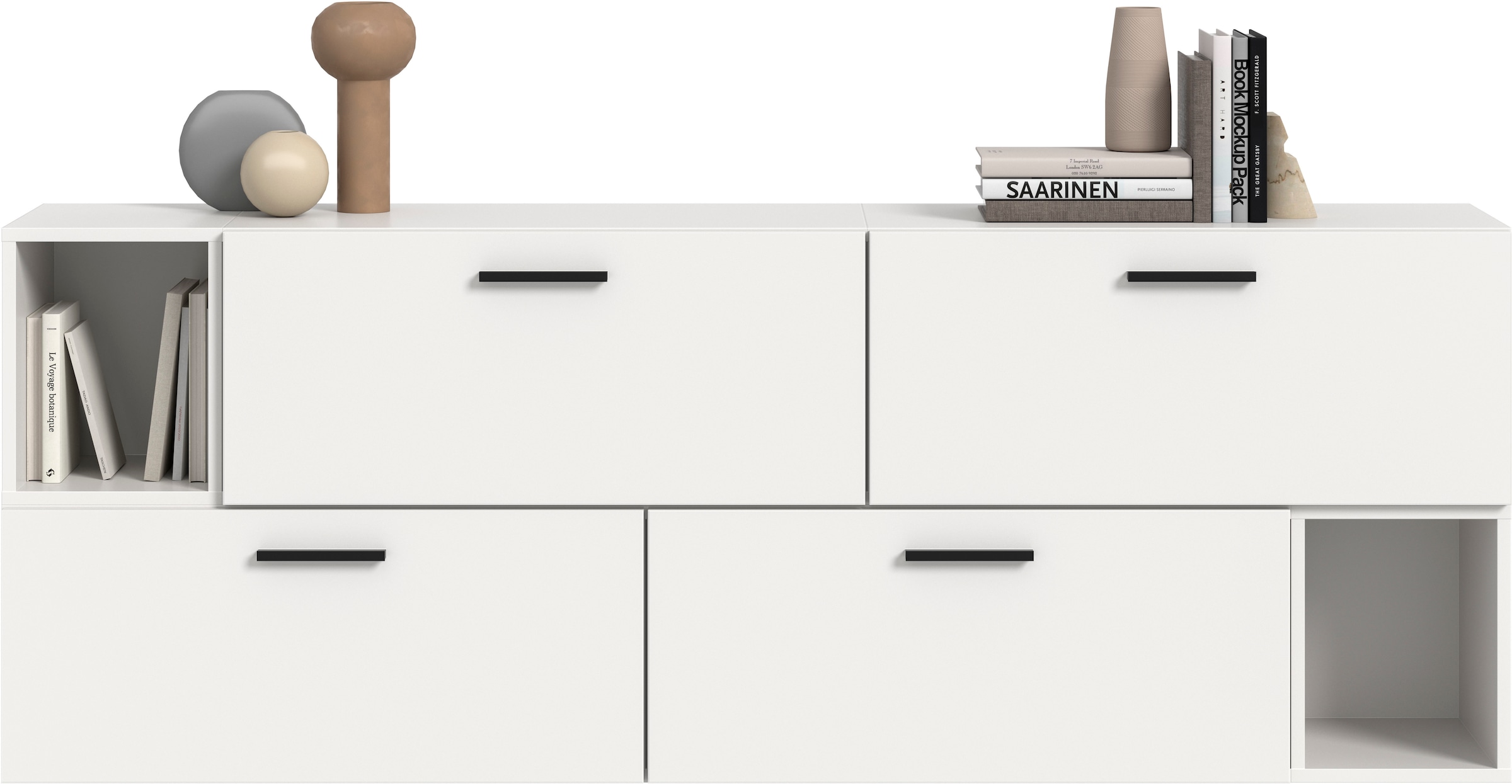 Home affaire Schrank-Set "ENESTE, 6-teilig, in verschiedenen Farben, individuell kombinierbar" verschiedenste Kombinationmöglichkeiten, stehend oder hängend, 2 Stk. tlg.