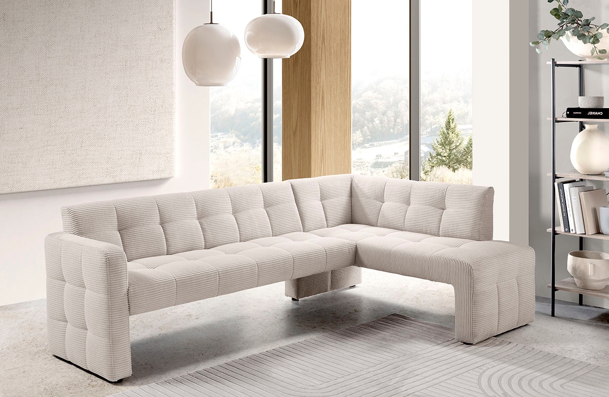exxpo - sofa fashion Essbank »Barista, bequem und elegant, hohe Bodenfreiheit,«, Eckbank Barista bequem und elegant, hochwertige Detailverarbeitung