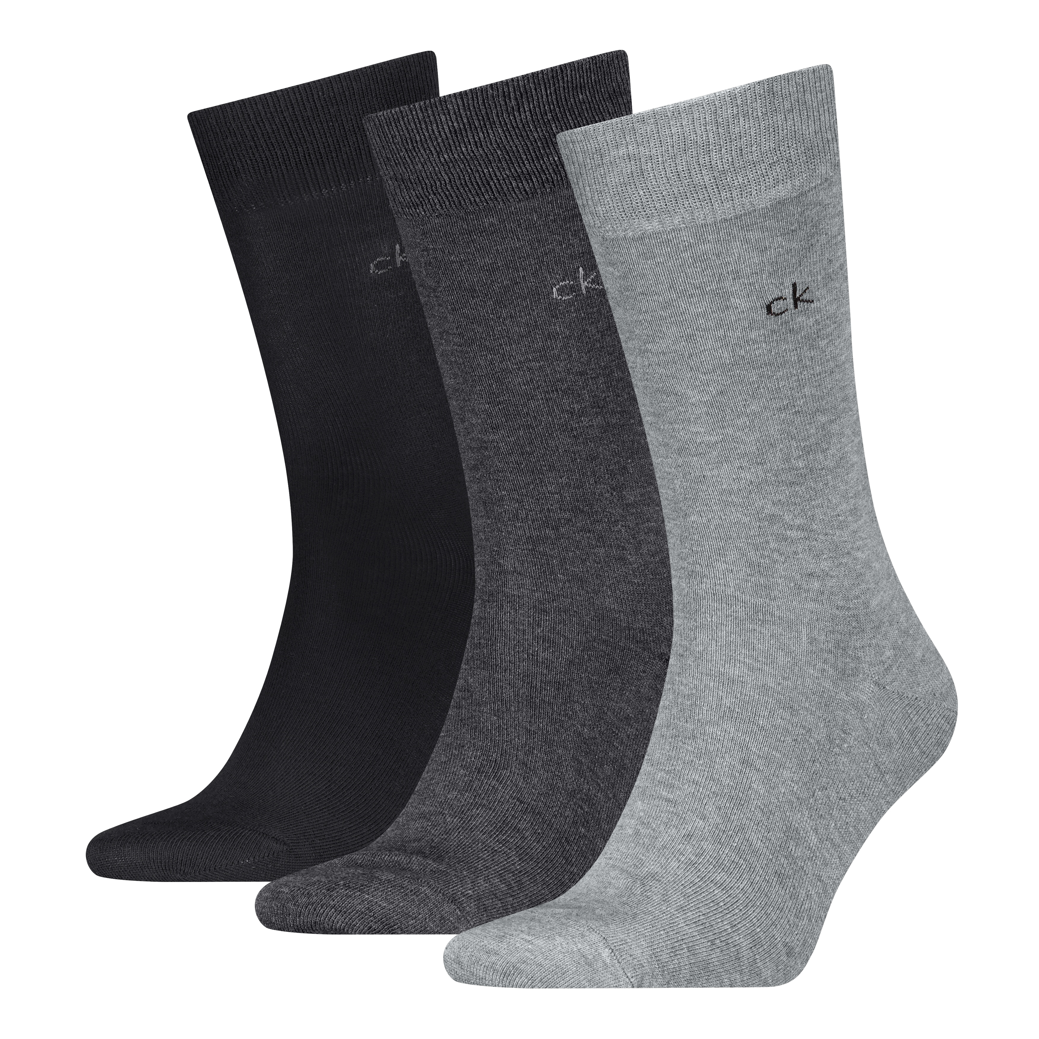 Calvin Klein 1100000002199 "CK MEN SOCK" 3 Paar, uni, Cotton-Mix, breiter Bund
