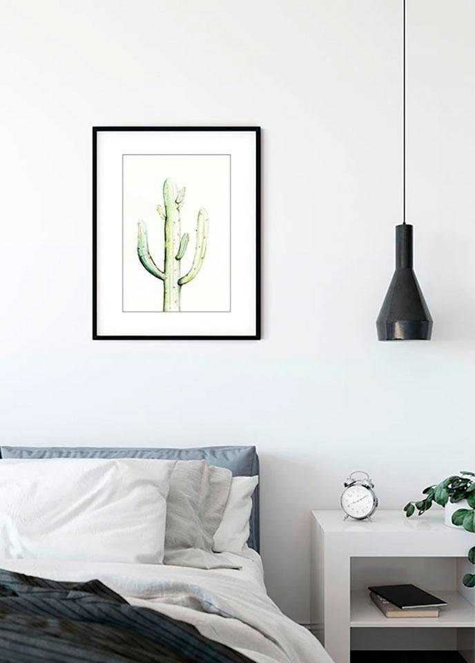 Komar Bild »Saguaro Watercolor« Blätter | Pflanzen 1 Stk. tlg. Wandbild zur Dekoration - ohne Rahmen