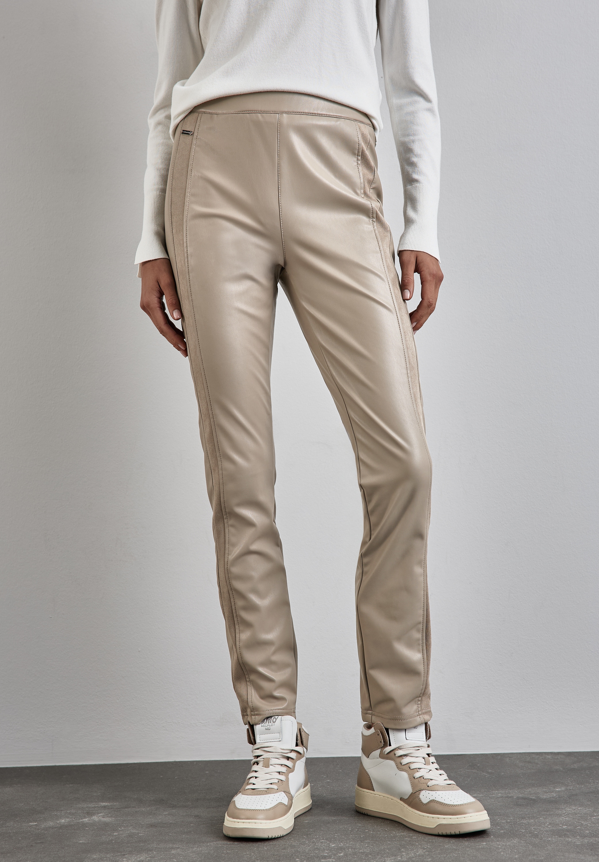 STREET ONE Lederimitathose  in Fake-Leder-Optik