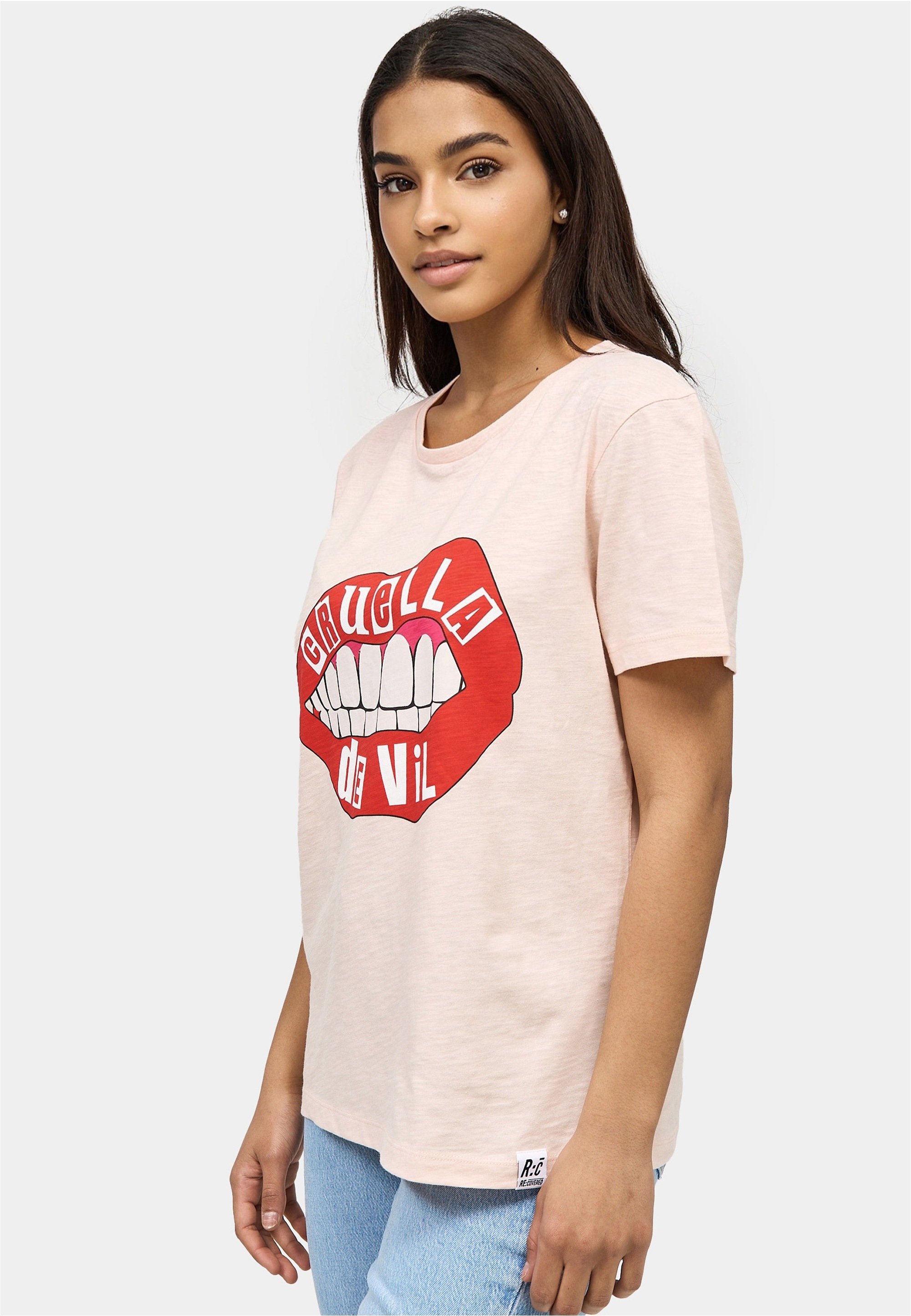 Thumbnail - Recovered T-Shirt "Cruella Devil Lips" 1 Stk. im zeitlosen Design