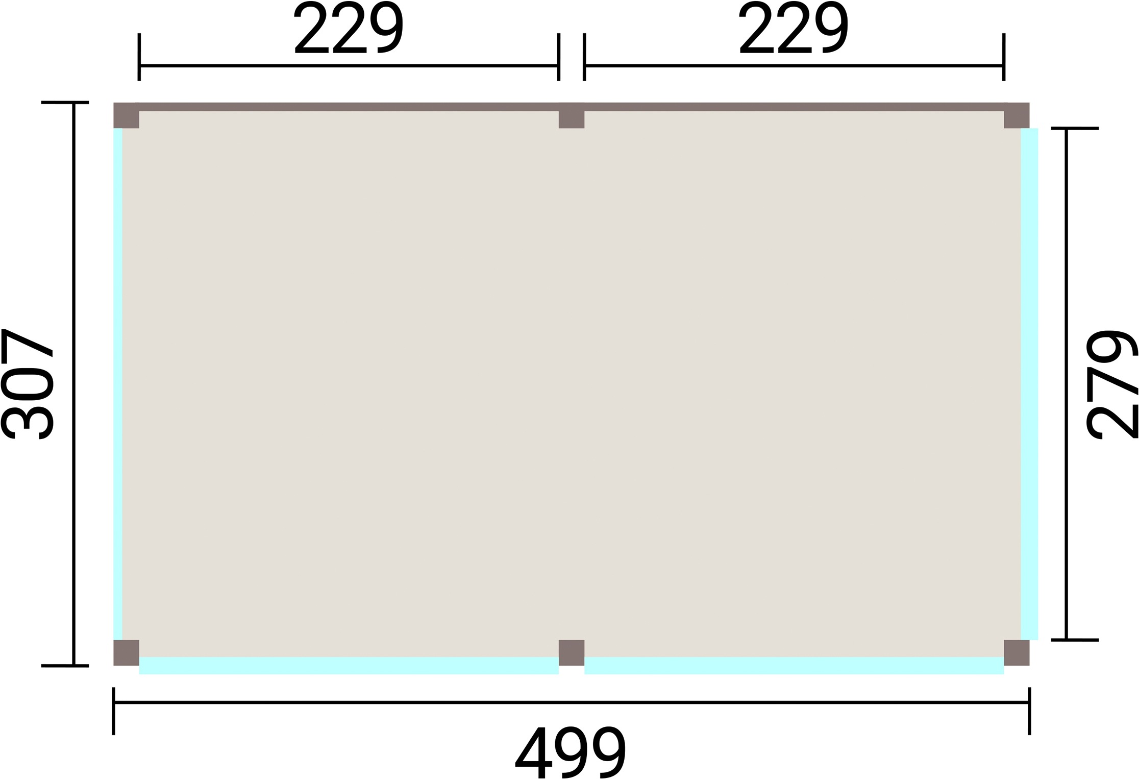 weka Holzpavillon »Lumley Lauben-Set Gr. 3.3« BxTxH: 307x499x245 cm