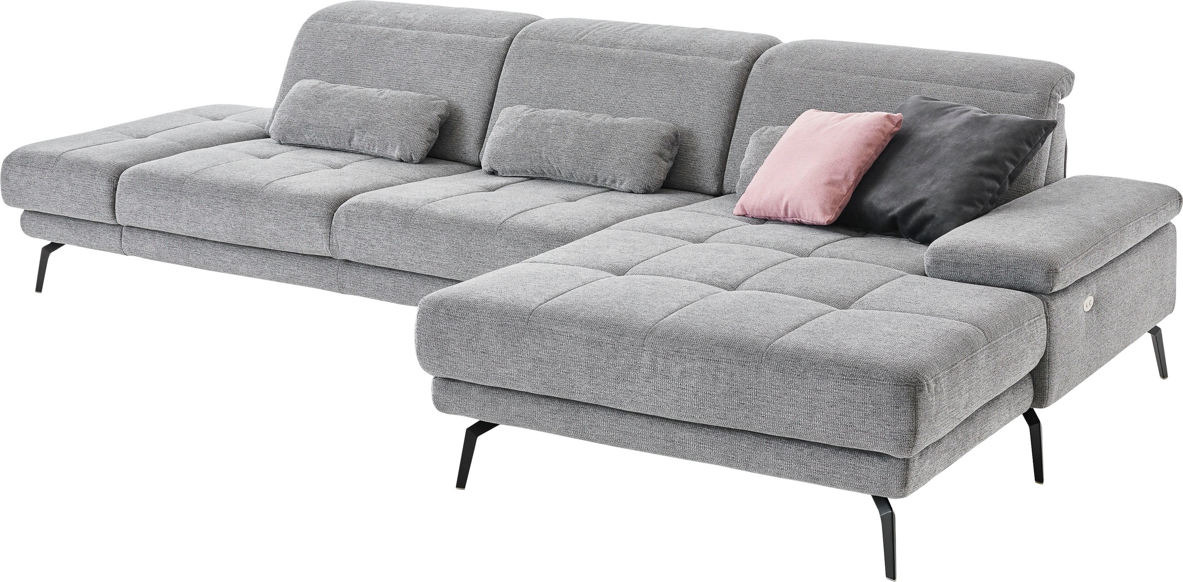 Die PlanBar Ecksofa »MP-IN20126 L-Form«, mit Kopfteilverstellung, optional Sitztiefen- & Armteilverstellung