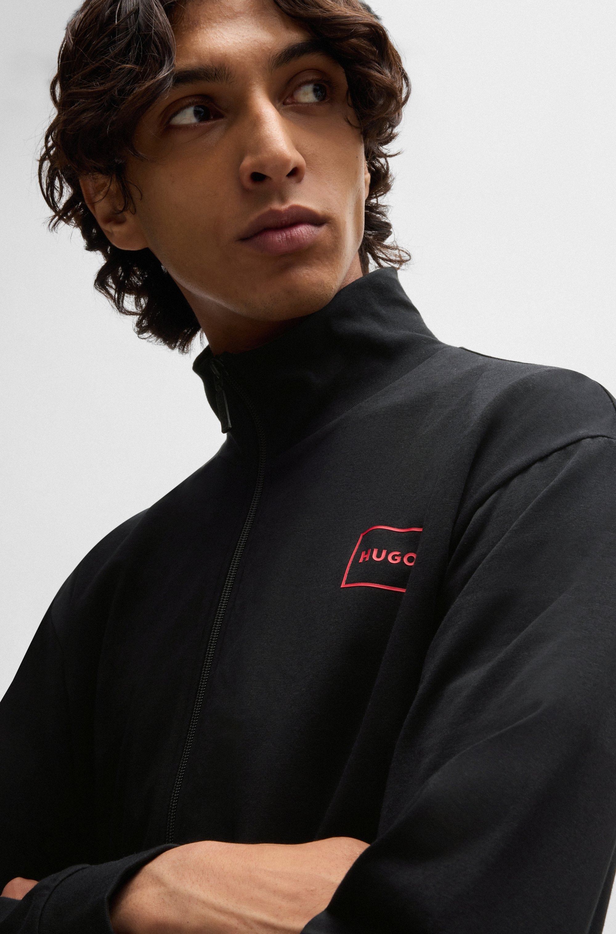 HUGO Underwear Sweatjacke »Laze Zip Jacket«, mit seitlichen Taschen
