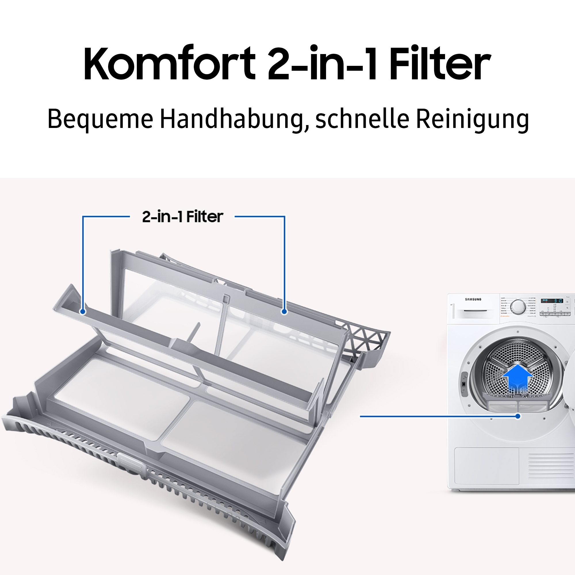 Samsung Wärmepumpentrockner »DV90T5240AW/S2«, 9 kg, Knitterschutz