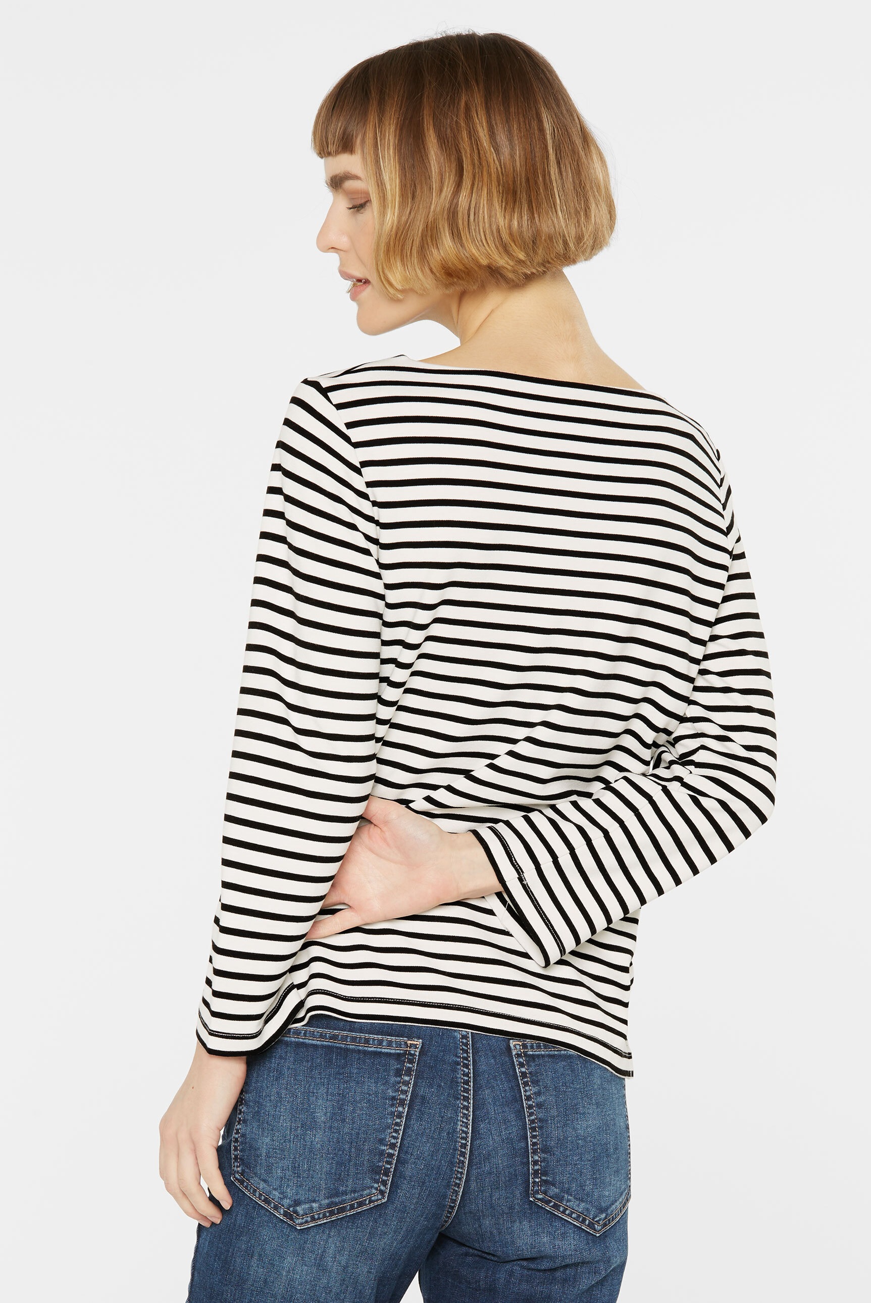 SENSES.THE LABEL 3/4-Arm-Shirt, mit verkürzten Ärmeln