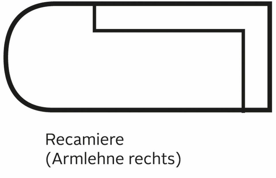 Home affaire Recamiere »Trondheim«, freistehend, mit Federkern, Knopfheftung im Rücken