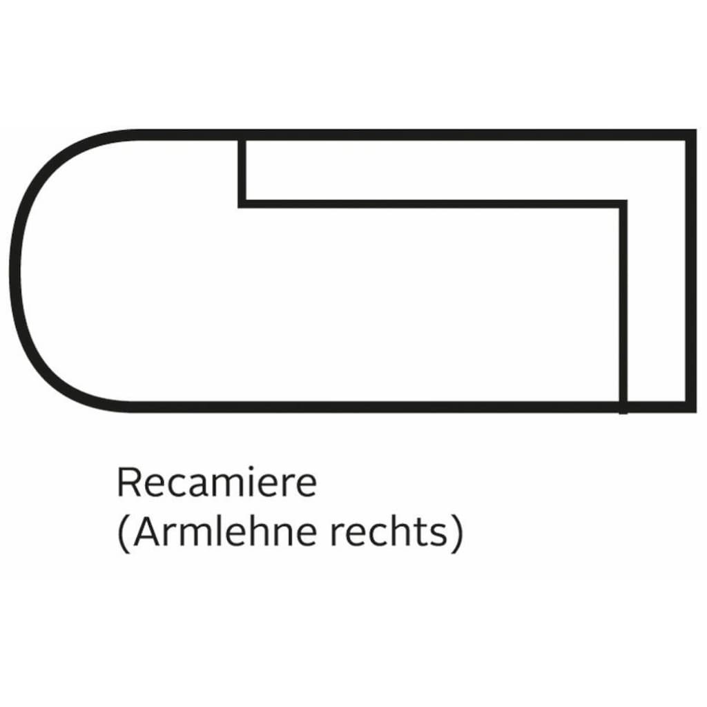 Home affaire Recamiere »Trondheim«, freistehend, mit Federkern, Knopfheftung im Rücken