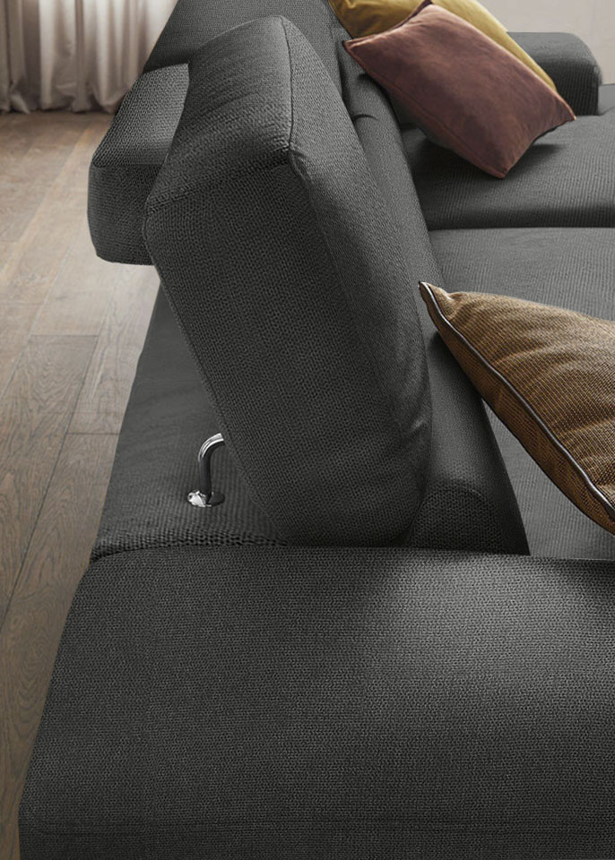Thumbnail - W.SCHILLIG Ecksofa "piedroo, Designsofa mit tollem Sitzkomfort, bequem und elegant, L-Form", Kopfteilverstellung, wahlwe...