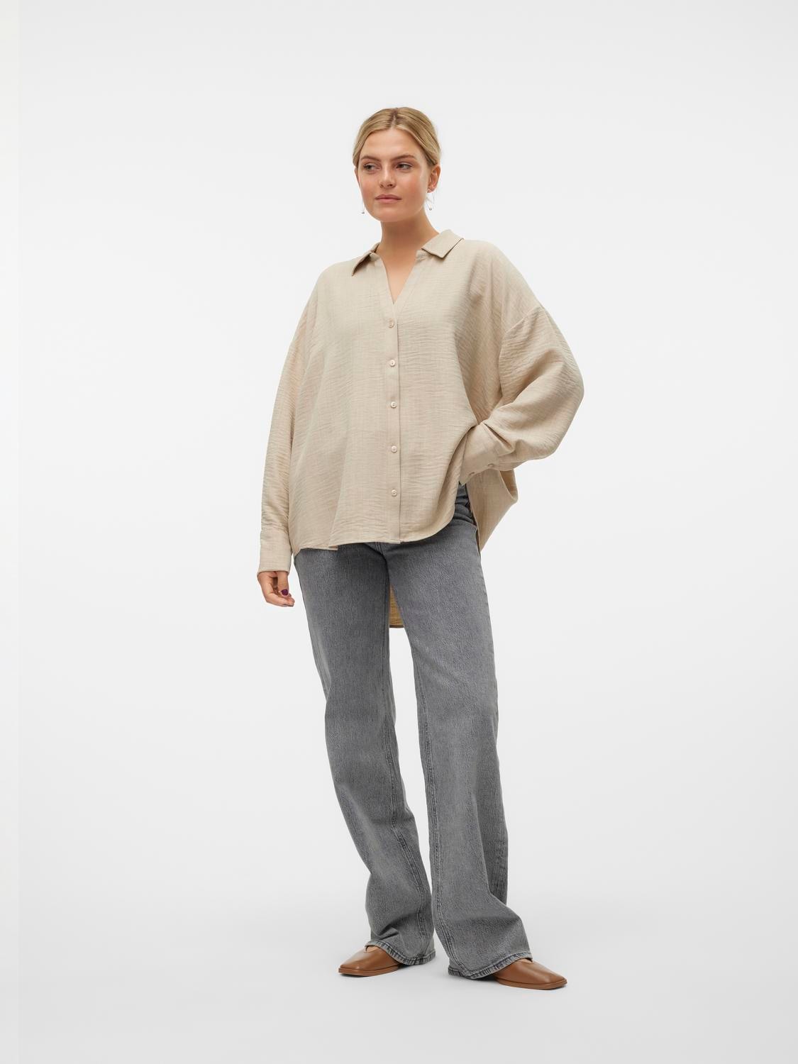 Vero Moda Langarmbluse »VMMELANEY QUEENY LS SHIRT WVN NOOS«