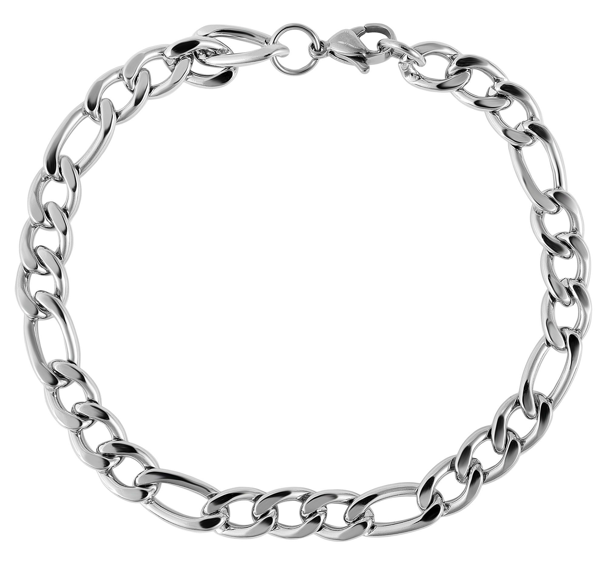 Armband ADELIA´S "Unisex Armband aus Edelstahl 20 cm", silber, Armbänder, Damen, 20cm, Edelstahl, Armband, Geschenkidee: zeitlos und vielseitig 2