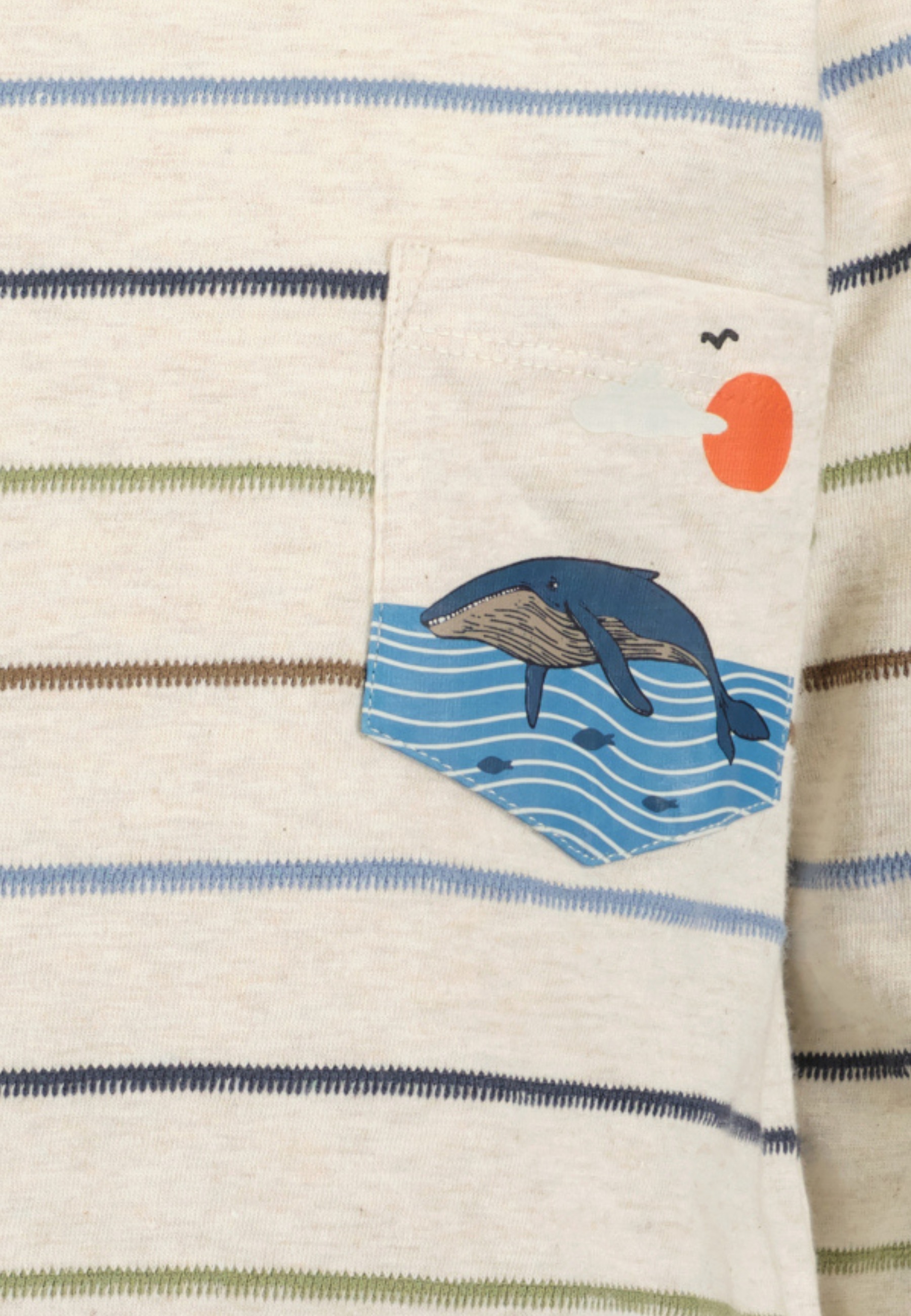 Thumbnail - Blue Seven Langarmshirt im Ringellook mit aufgesetzter Brusttasche