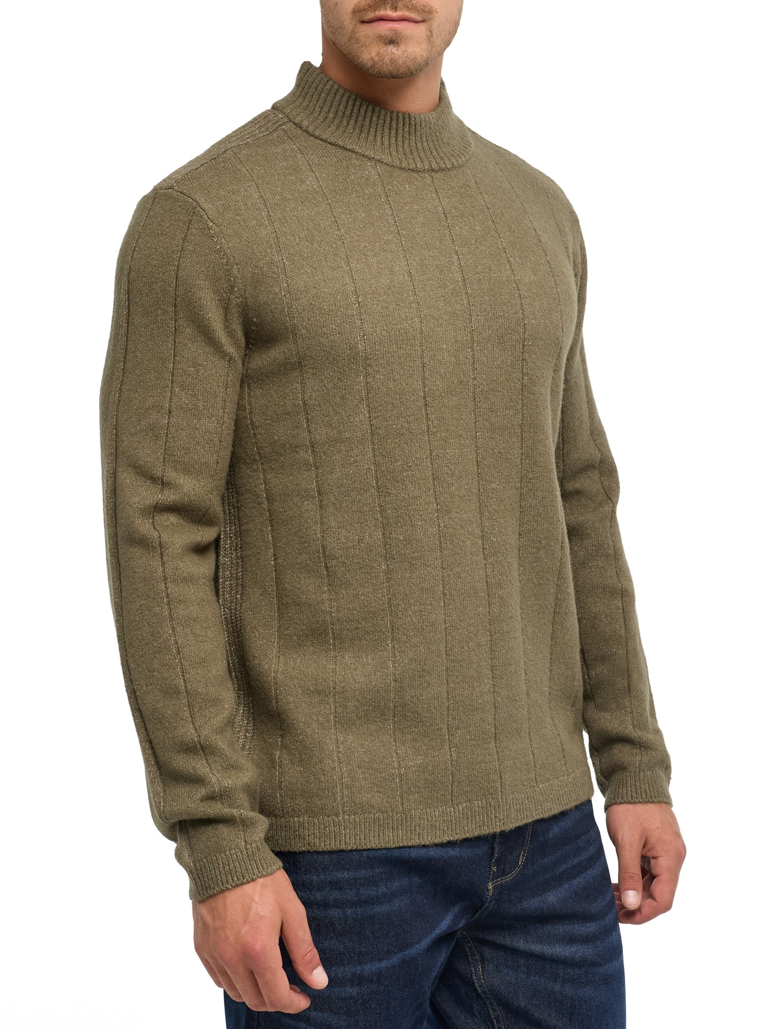 Indicode Rollkragenpullover »INCrowport« Materialmix, regular fit