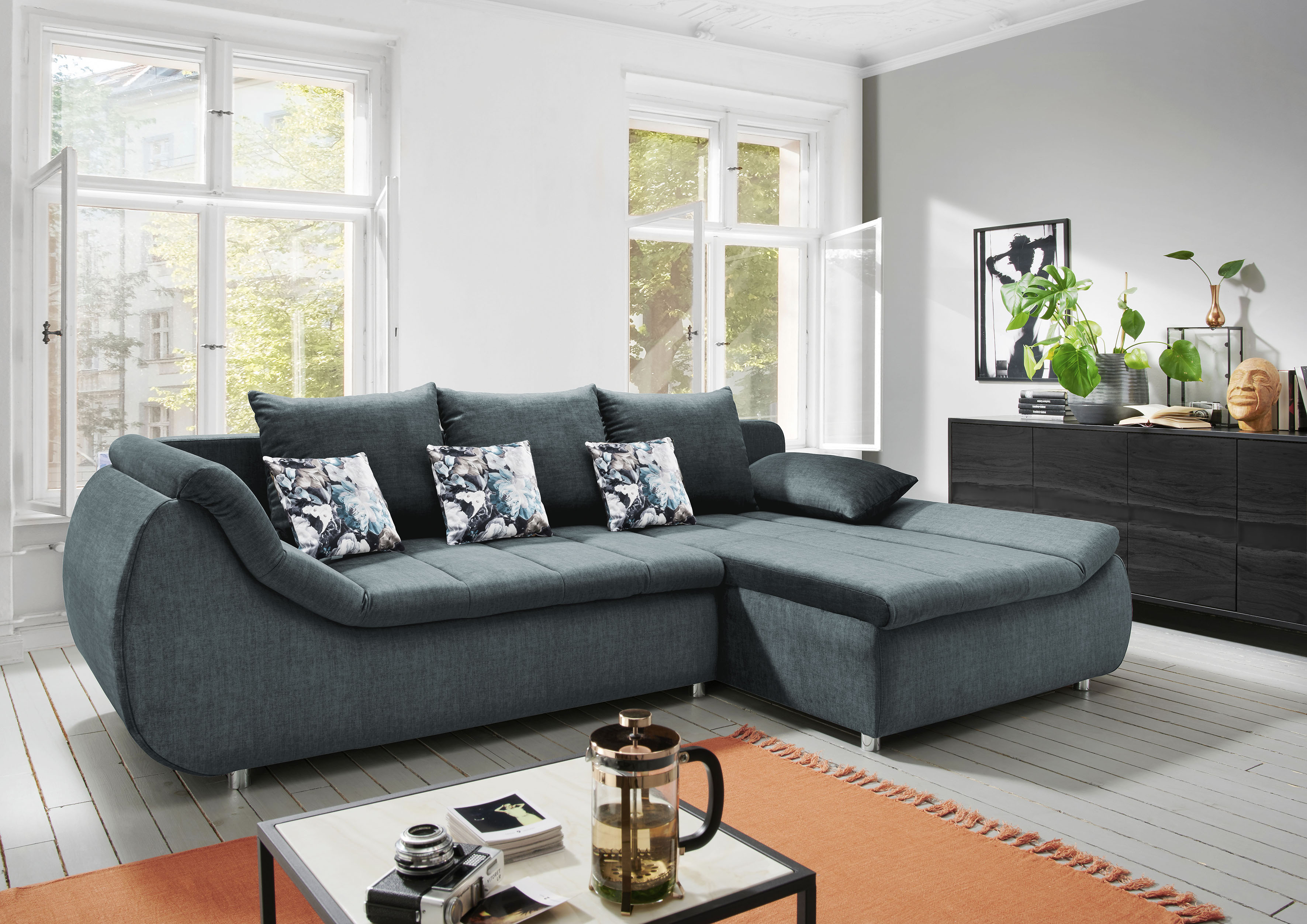 Home affaire Ecksofa "Imola elegant, Breite 270cm, moderne Sitzsteppung, bequem, L-Form" auch mit Bettfunktion und Bettkasten
