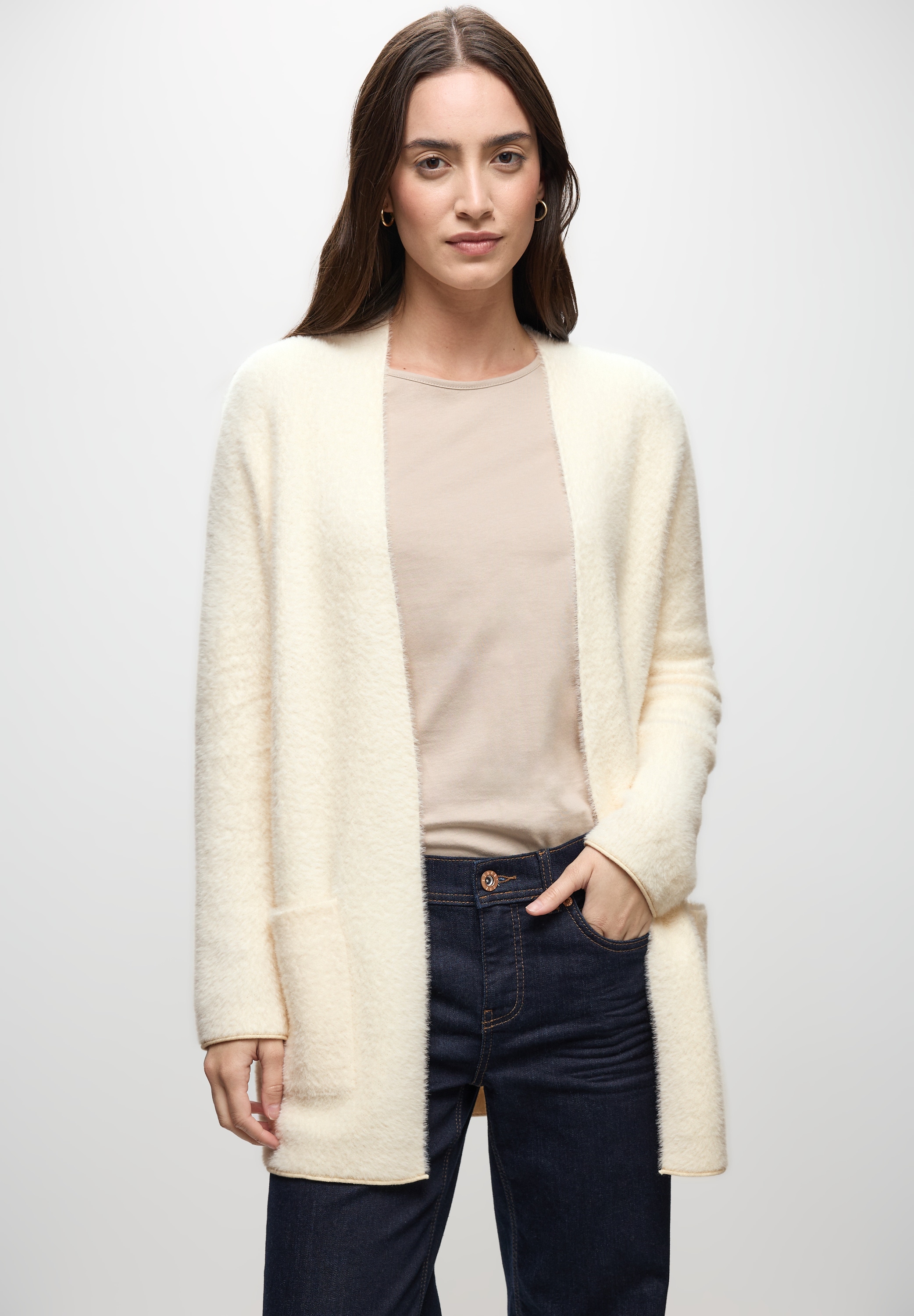 STREET ONE Strickjacke, mit aufgenähten Taschen günstig online kaufen