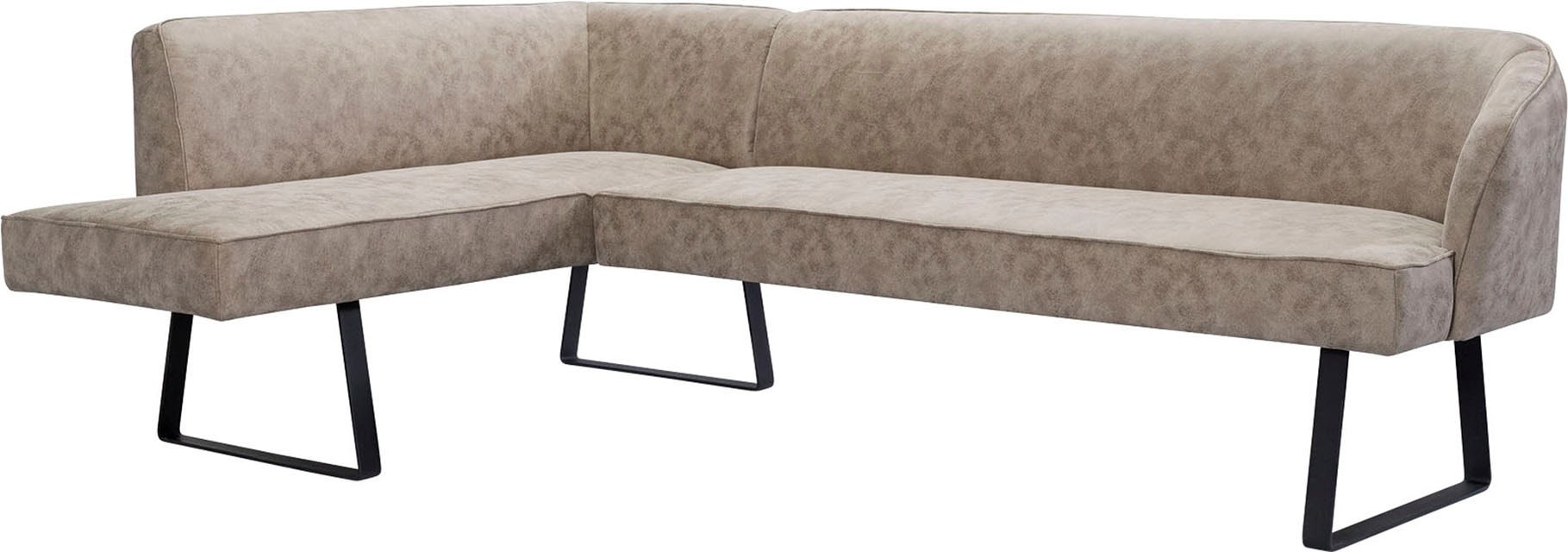 exxpo - sofa fashion Eckbank »Americano«, mit Keder und Metallfüßen, Bezug in verschiedenen Qualitäten