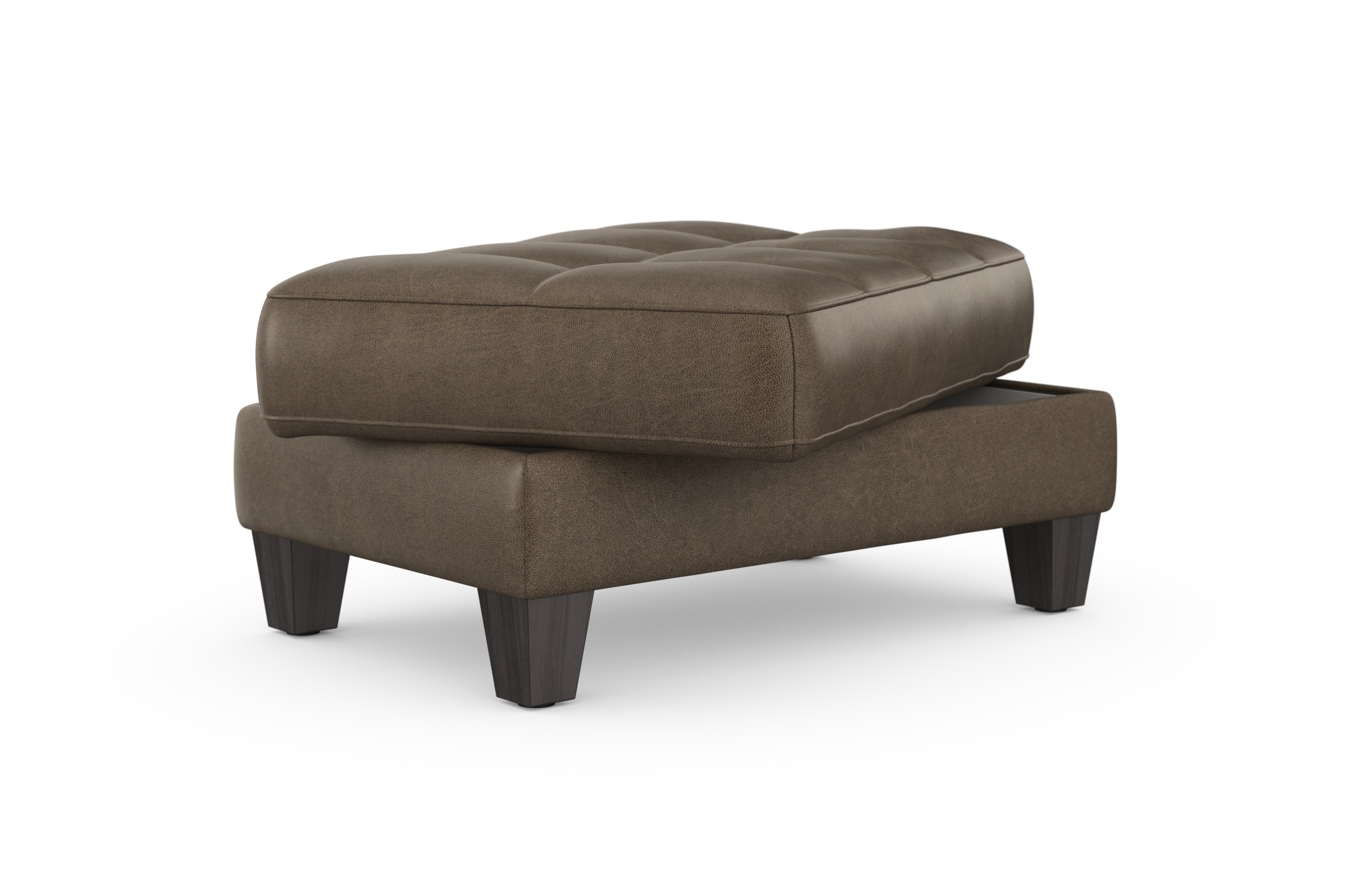 Stauraumhocker SIT & MORE "Westham", braun (coffee), B:101cm H:47cm T:66cm, 100% Polyester, Hocker, wahlewise mit/ohne Federkern 3