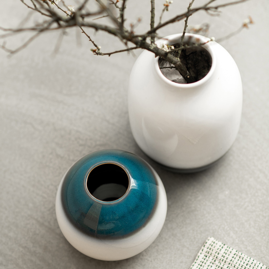 like. by Villeroy & Boch Dekovase »Vase Drop Lave Home 12,8 cm weiß-blau«