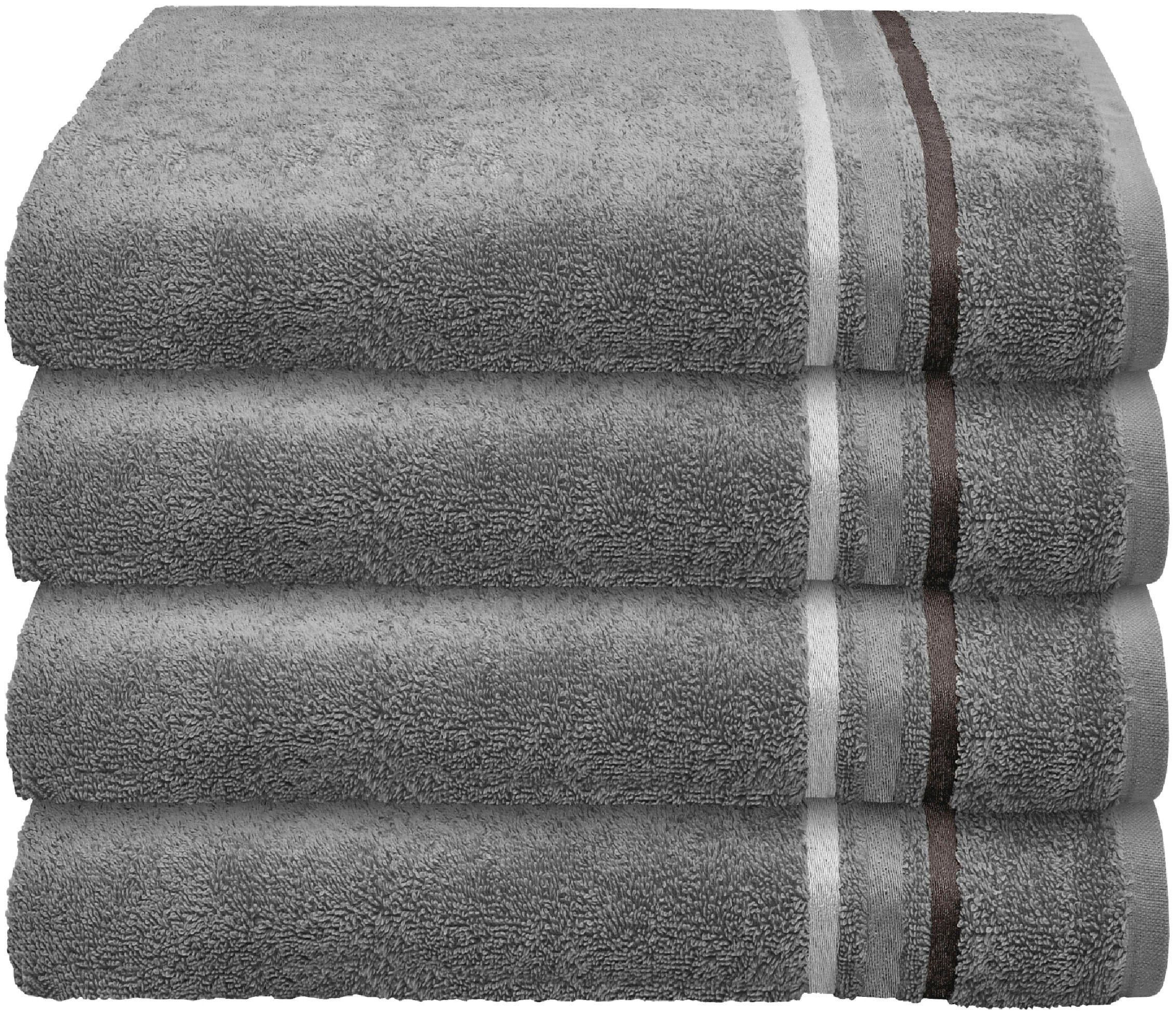 Schiesser Handtücher "Skyline Color aus 100 % Baumwolle mit eleganter Streifenbordüre" MADE IN GREEN by OEKO-TEX