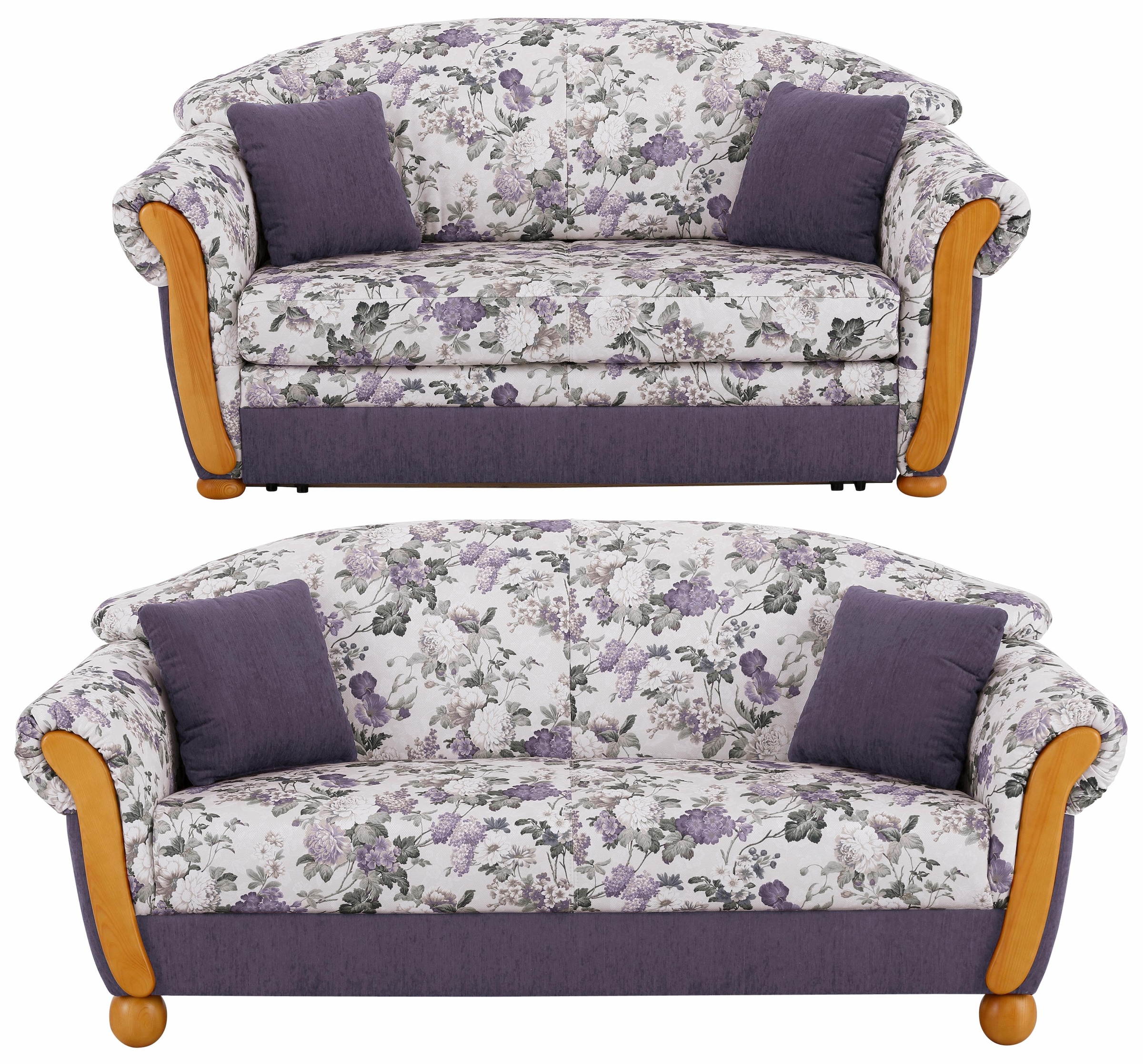 Home affaire Polstergarnitur "Milano, bequem durch Federkern, Landhaus Stil günstig online kaufen