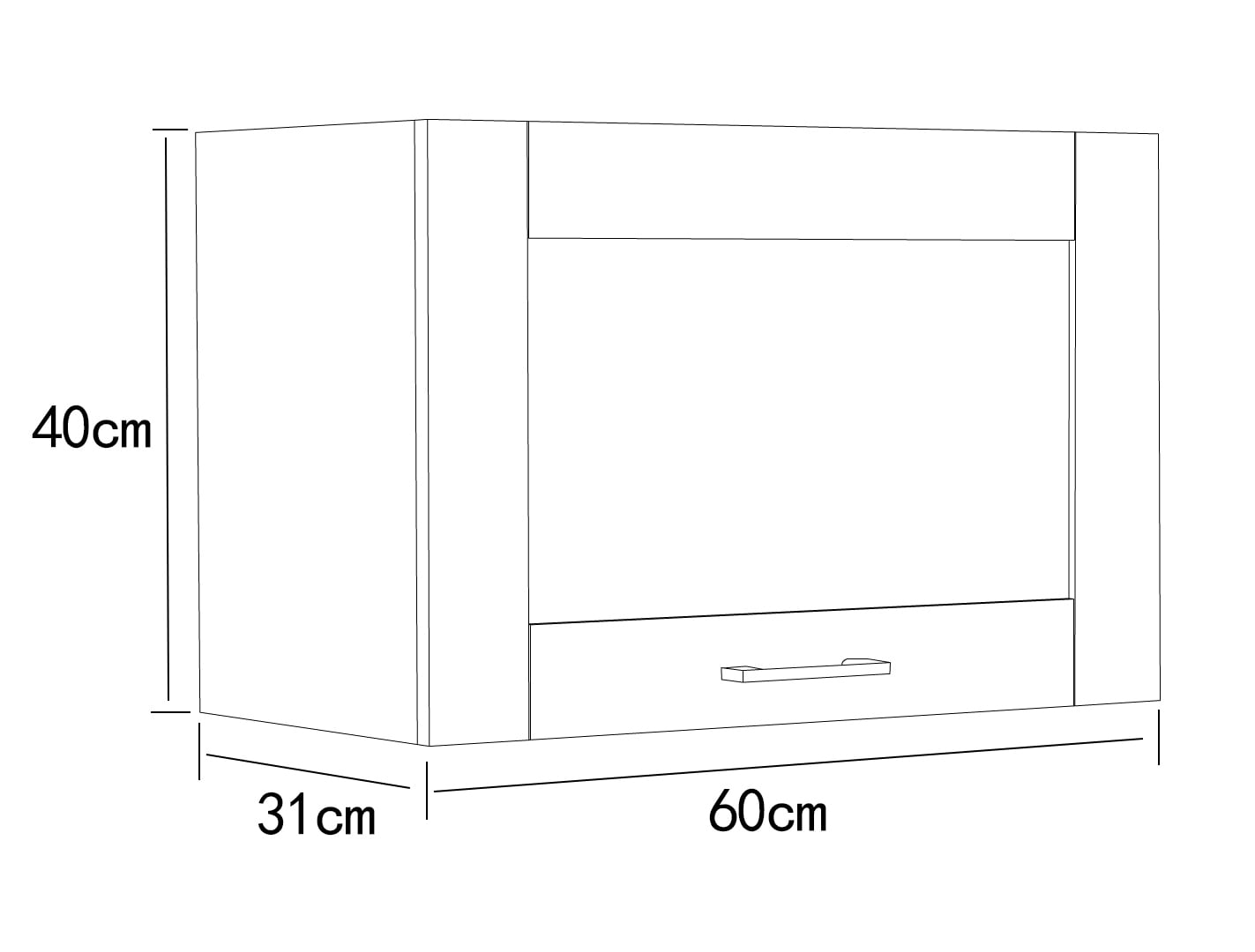 VCM Hängeschrank »Küchenschrank B. 60 cm Hängeschrank Klappe Colura«