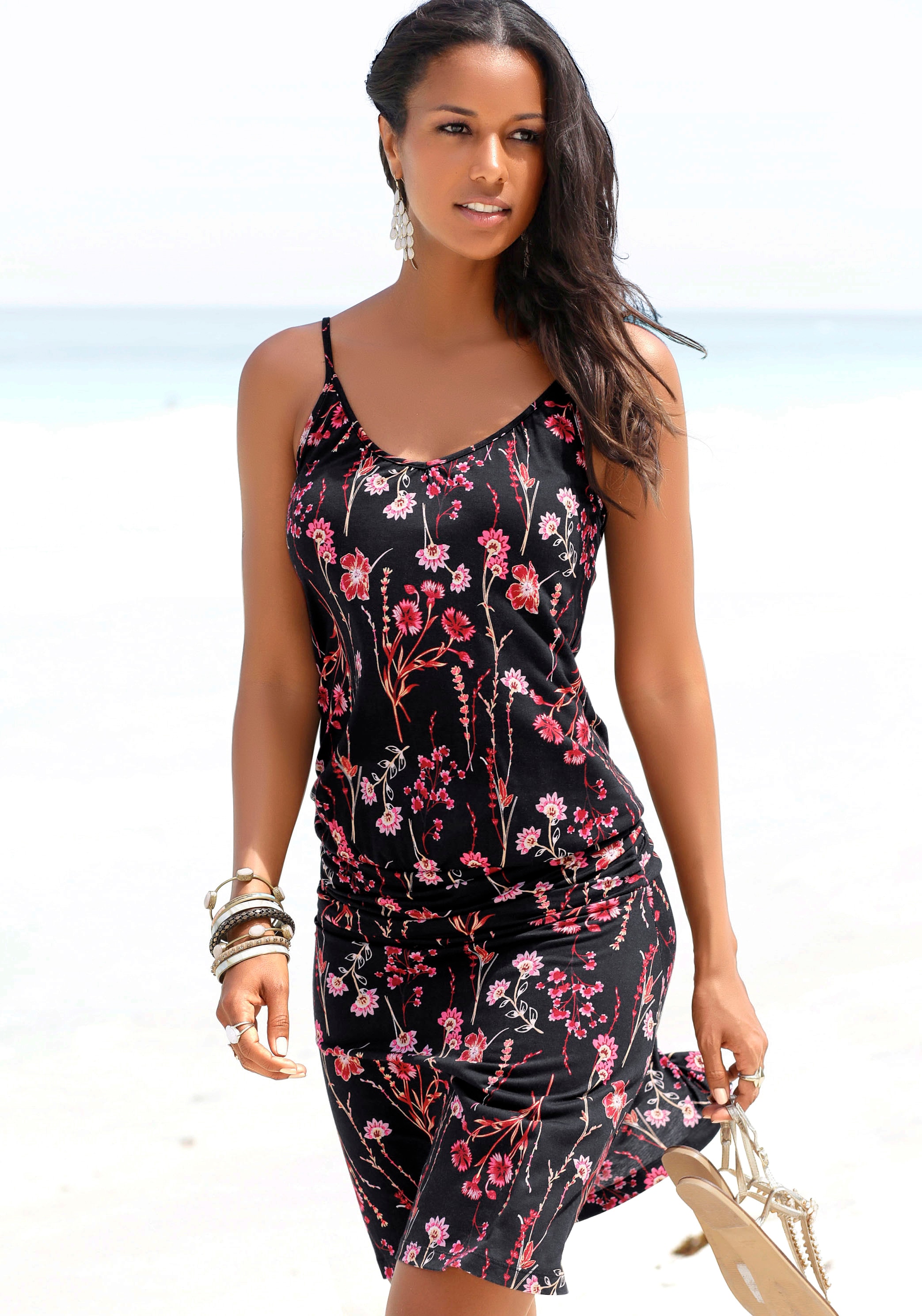 LASCANA Strandkleid, mit Blumenprint für bestellen | BAUR