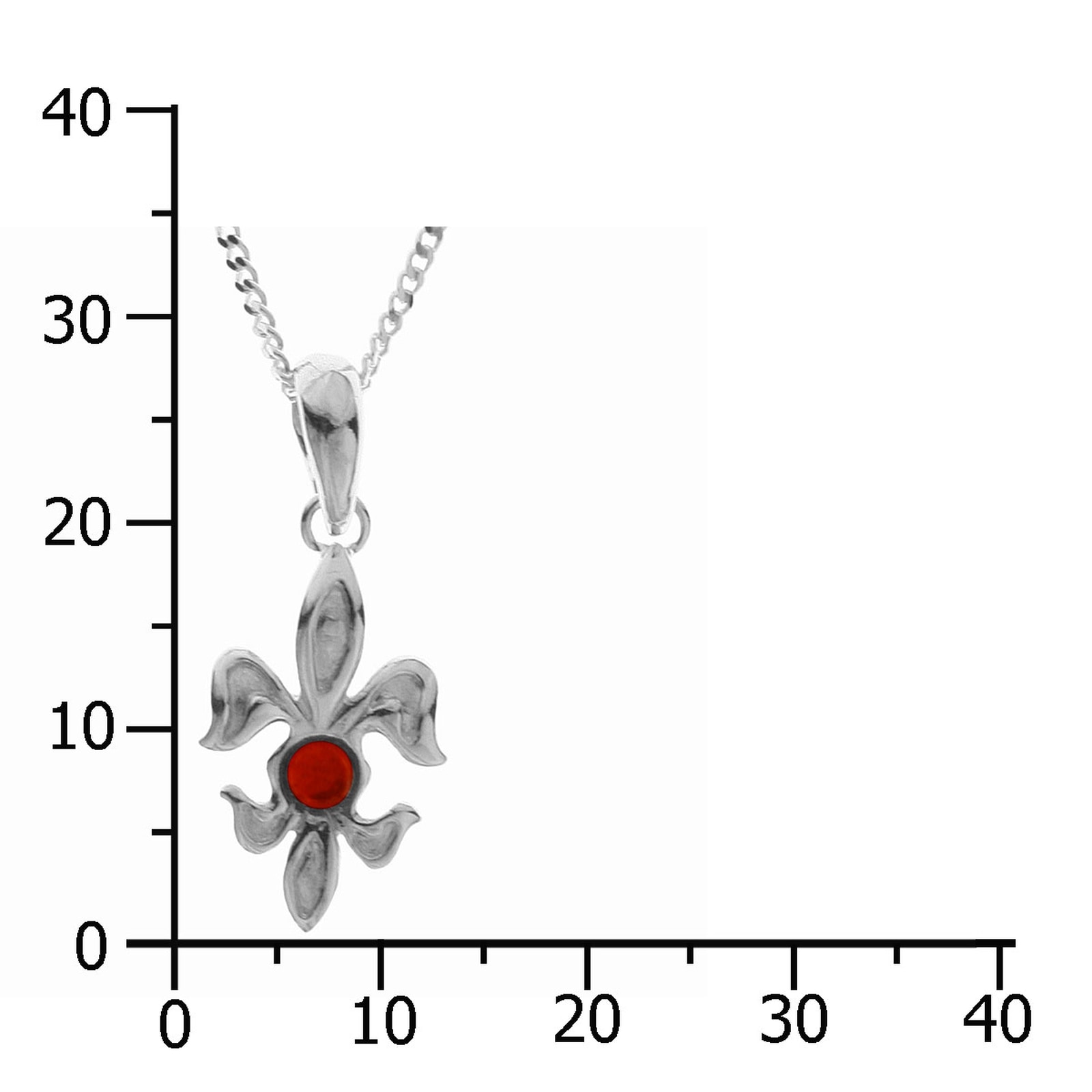 OSTSEE-SCHMUCK Kette mit Anhänger »- Lilie - Silber 925/000 - Bernstein«