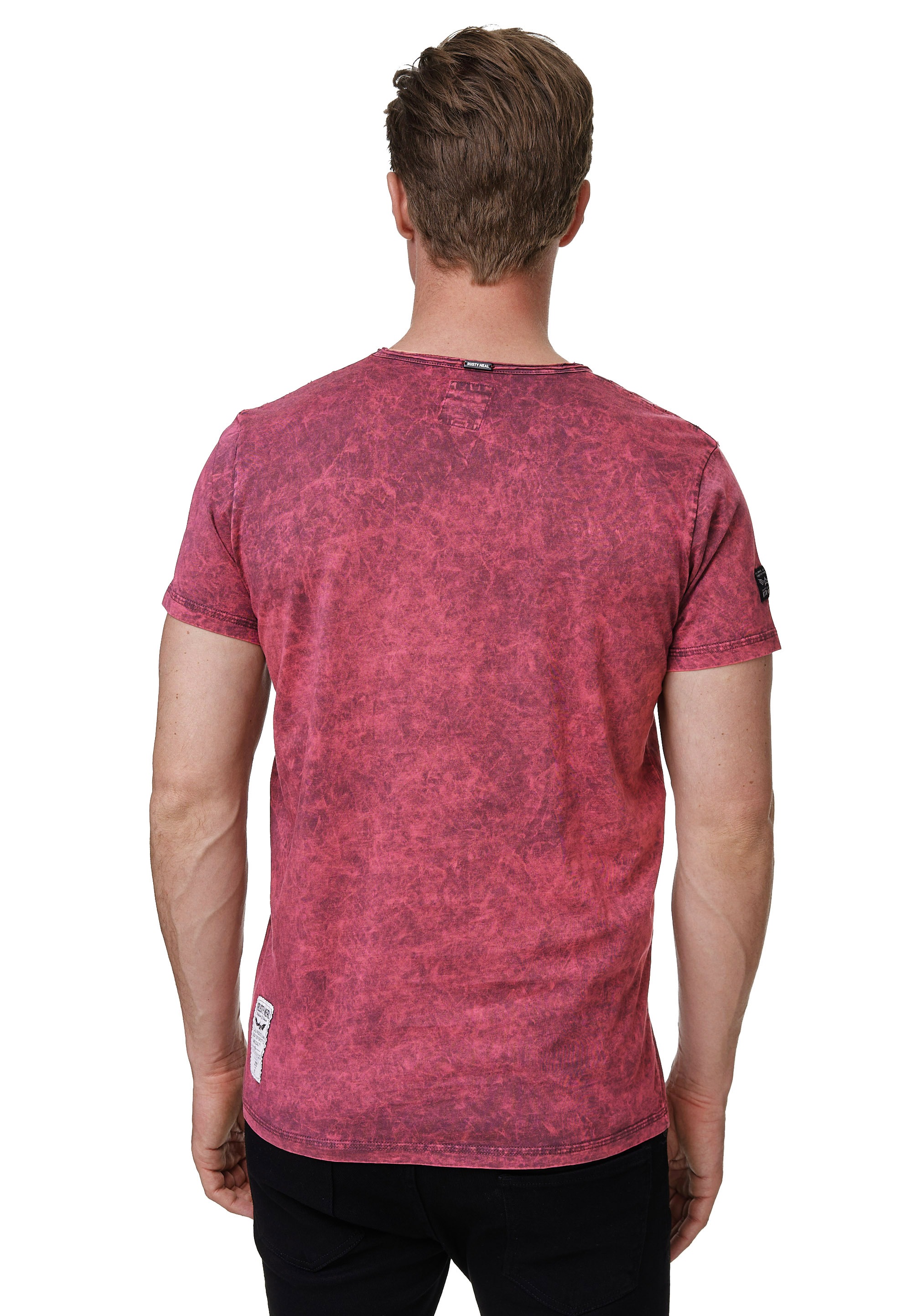 Rusty Neal T-Shirt, mit toller Musterung und Brusttasche