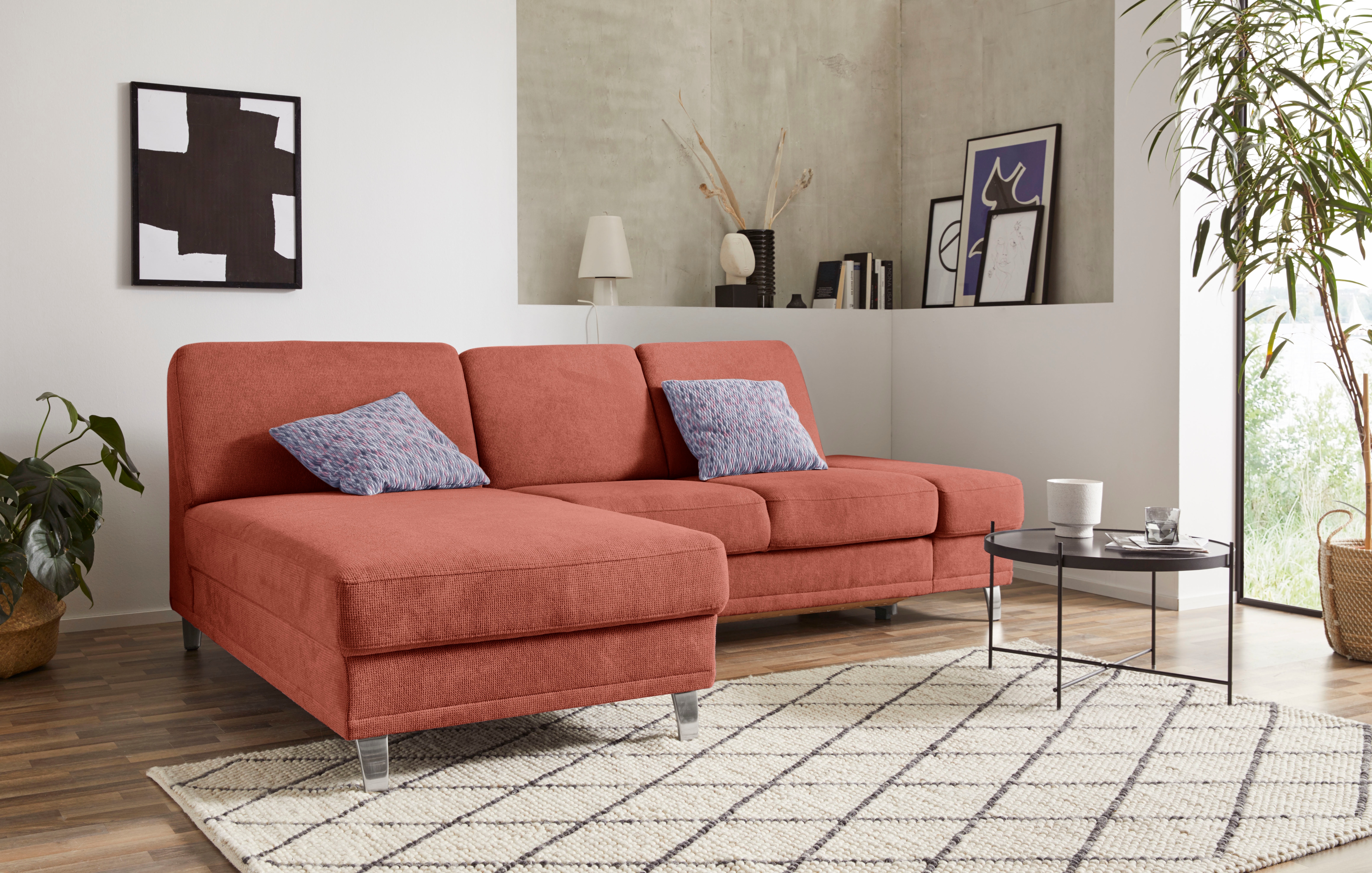 sit&more Ecksofa "Clio L-Form" optional Schlaffunktion oder Vorziehsitz und Bettkasten, Federkern