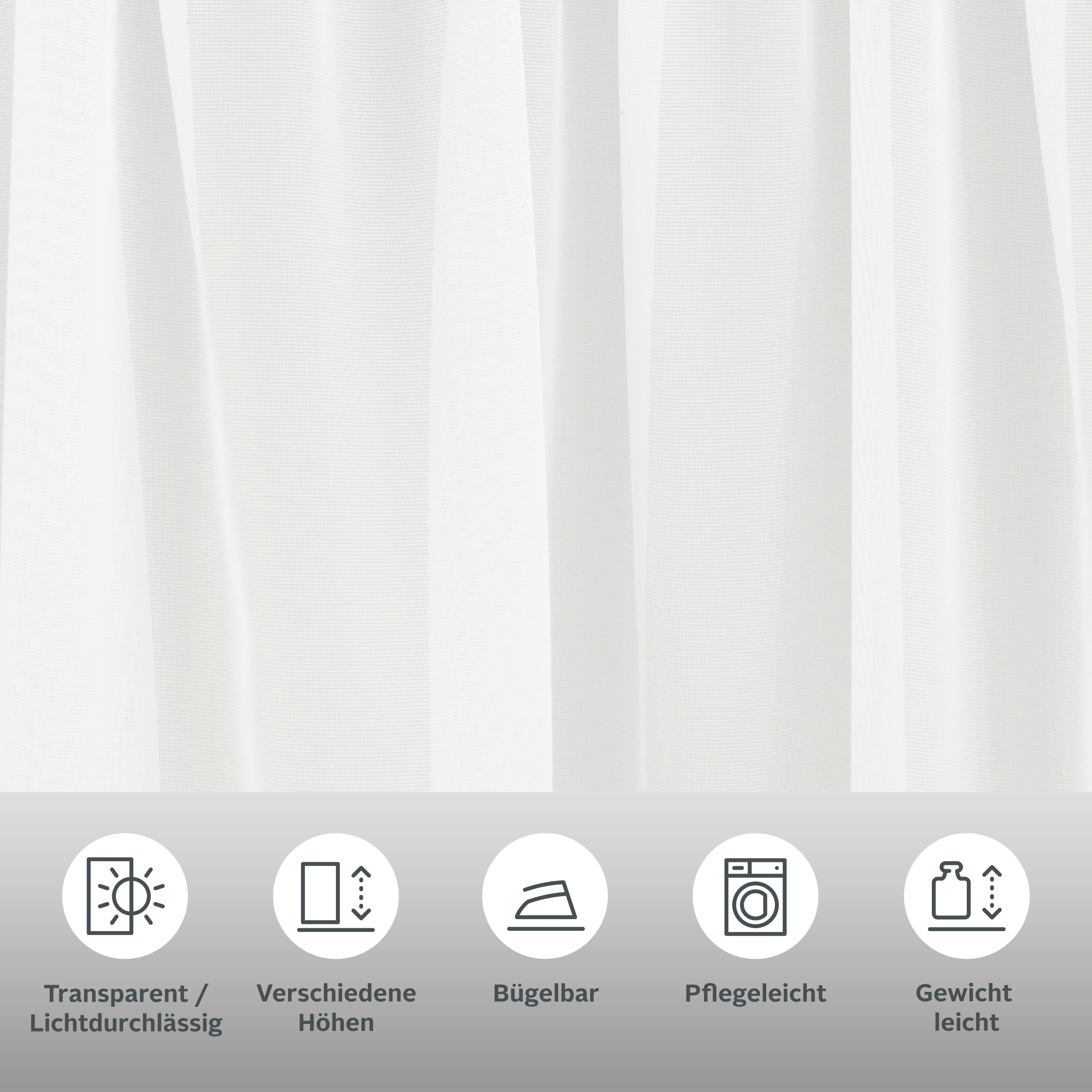 Thumbnail - my home Bogenstore "Eby" Kräuselband 1 Stk. tlg. Transparent Polyester