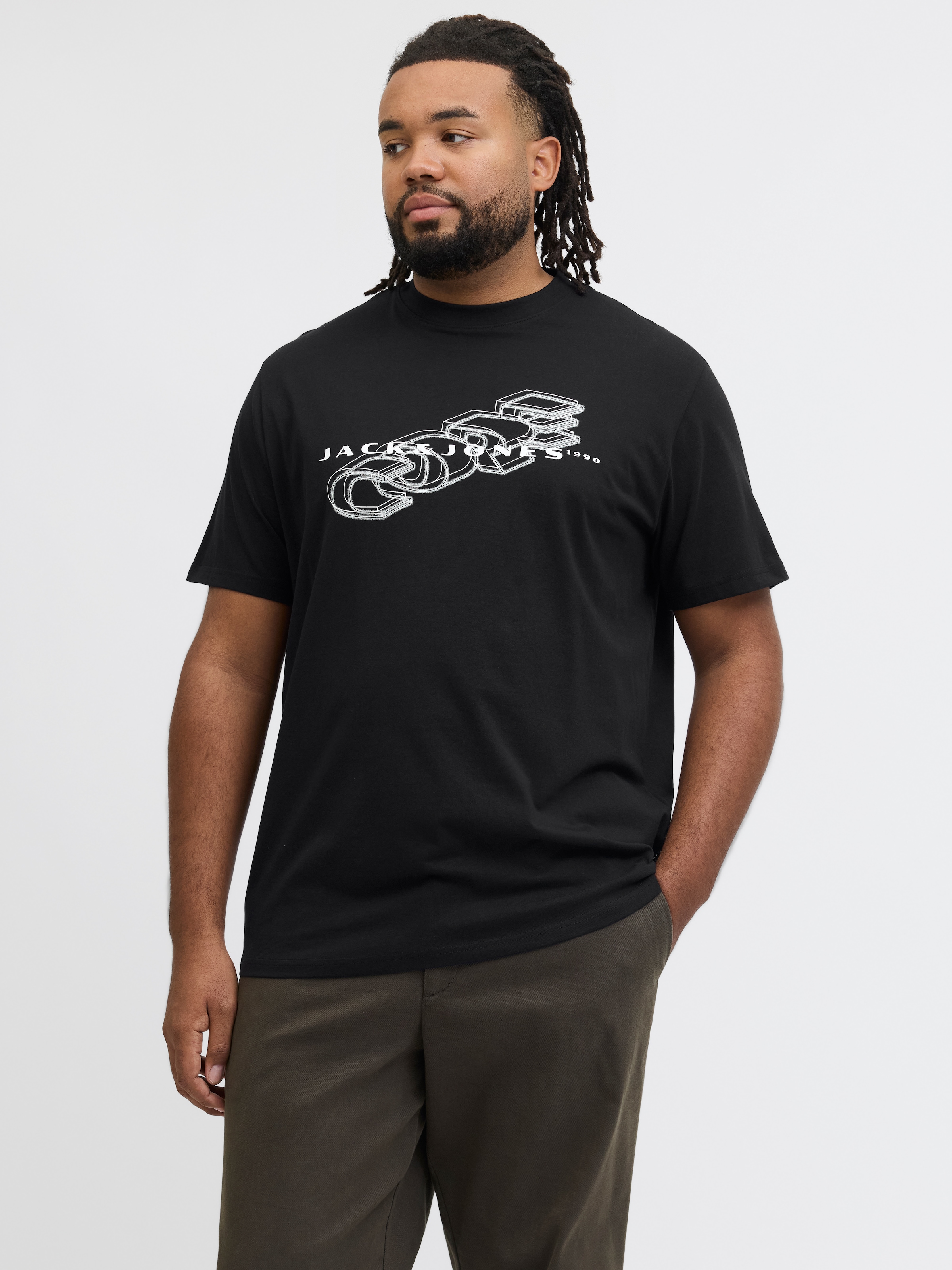 Jack & Jones PlusSize Kurzarmshirt "JCOFUSION BIG BRANDING TEE SS CREW PLS" günstig online kaufen
