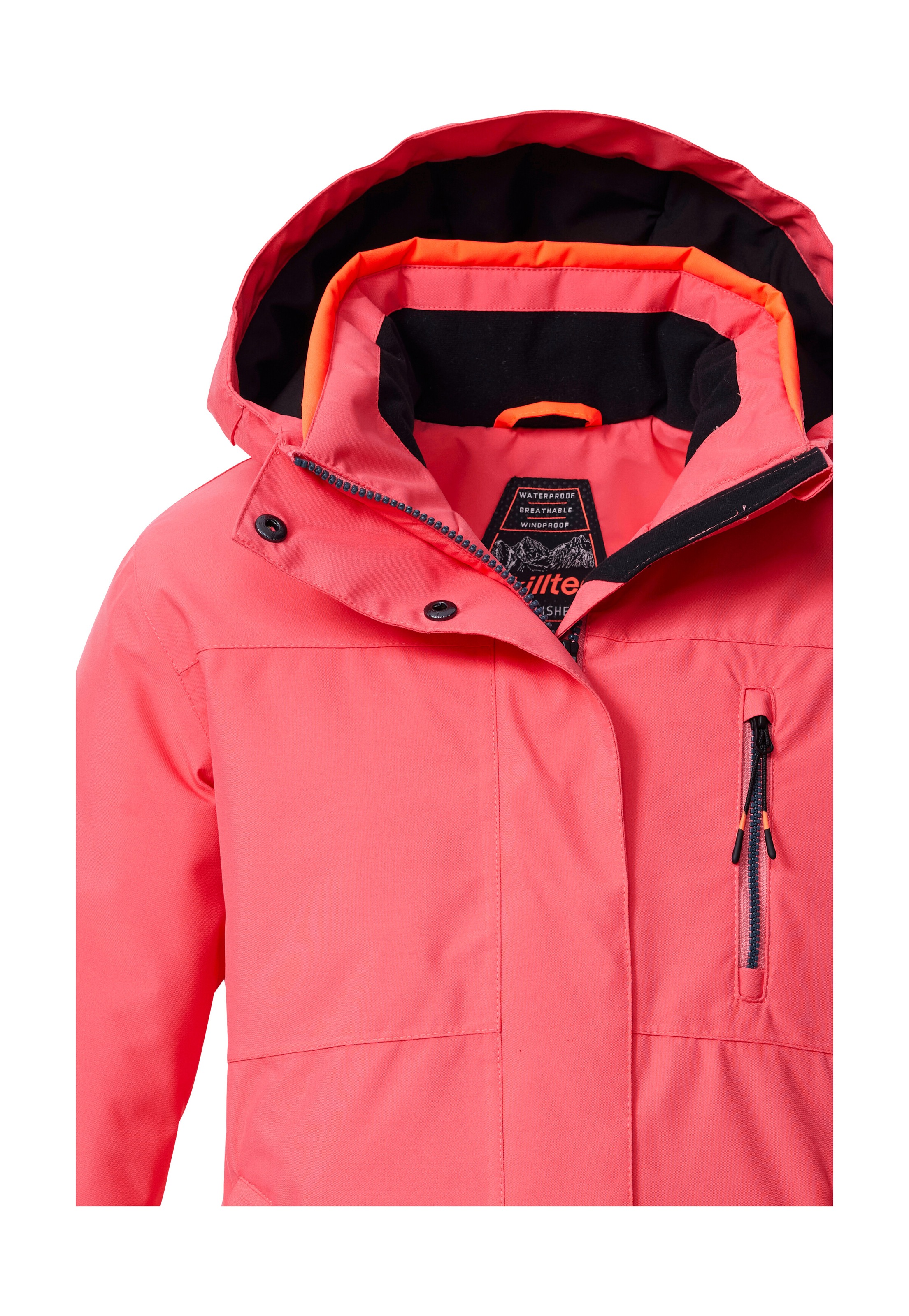 Killtec Skijacke »KSW 205 GRLS SKI JCKT«, Wasserdichte, atmungsaktive Ski-Jacke mit verstellbarer Kapuze
