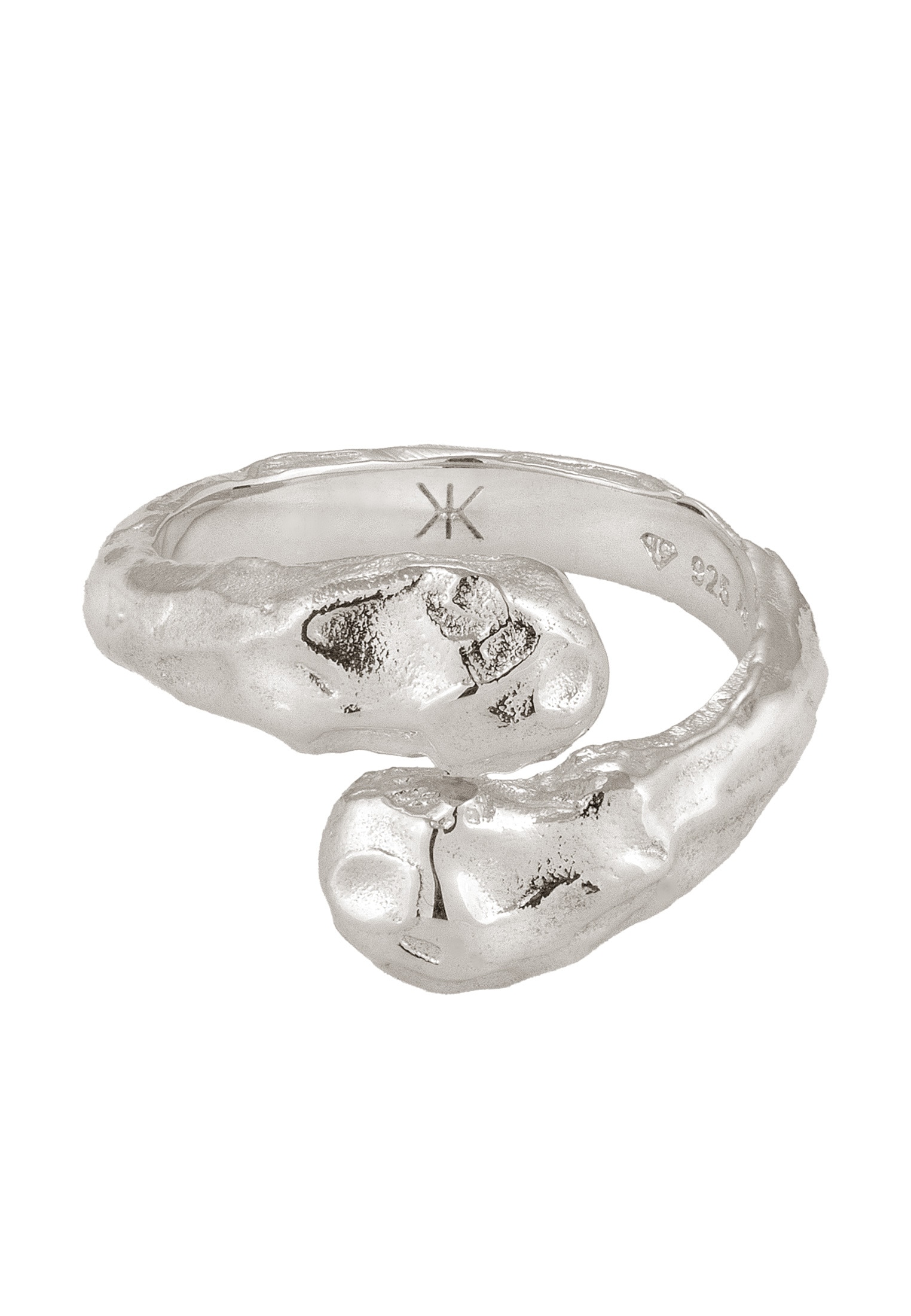Kuzzoi Silberring »Ring Wickelring Strukturiert 925 Sterling Silber«