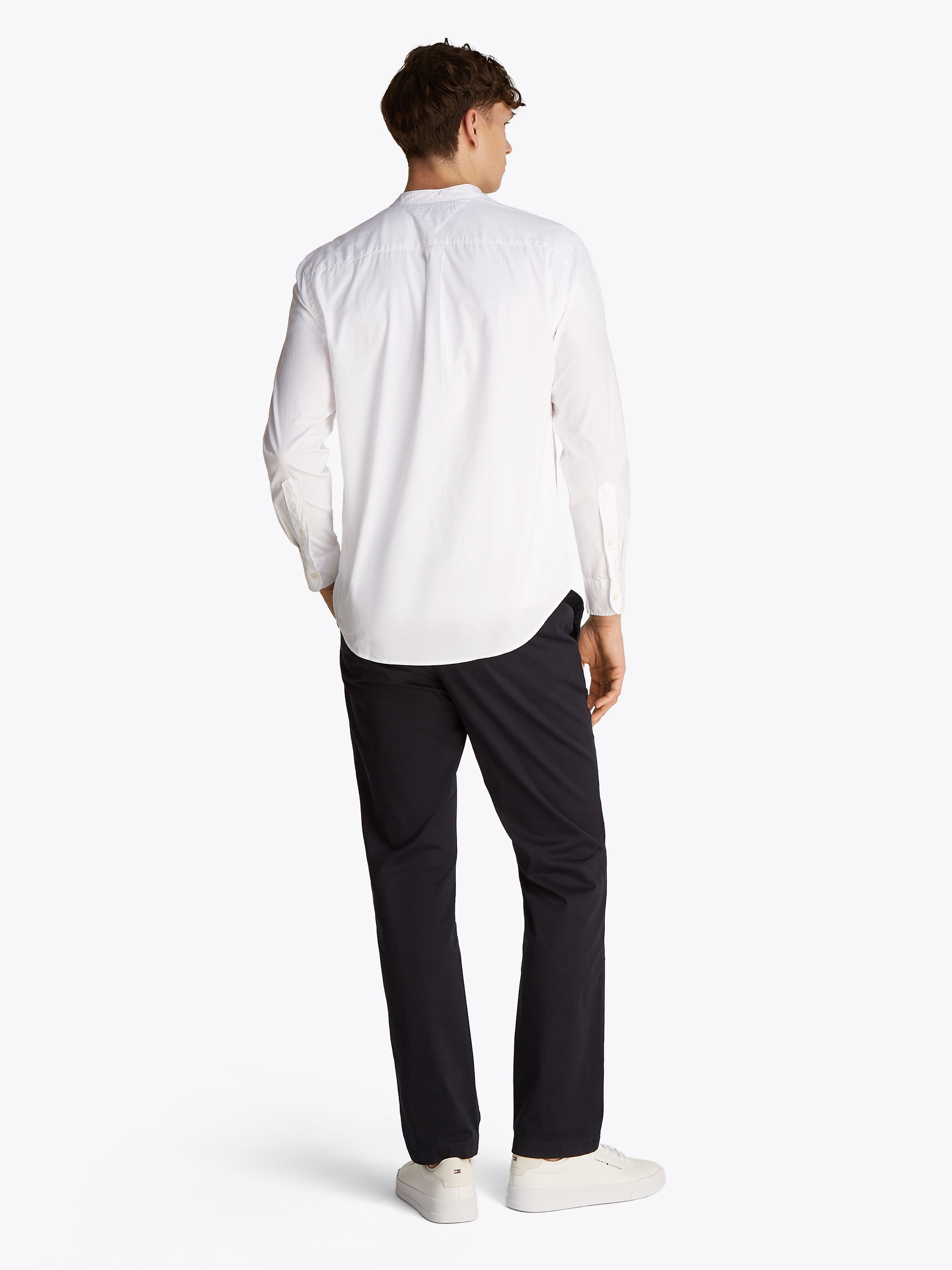 Tommy Hilfiger Langarmhemd »FLEX POPLIN SOLID MAO RF SHIRT«