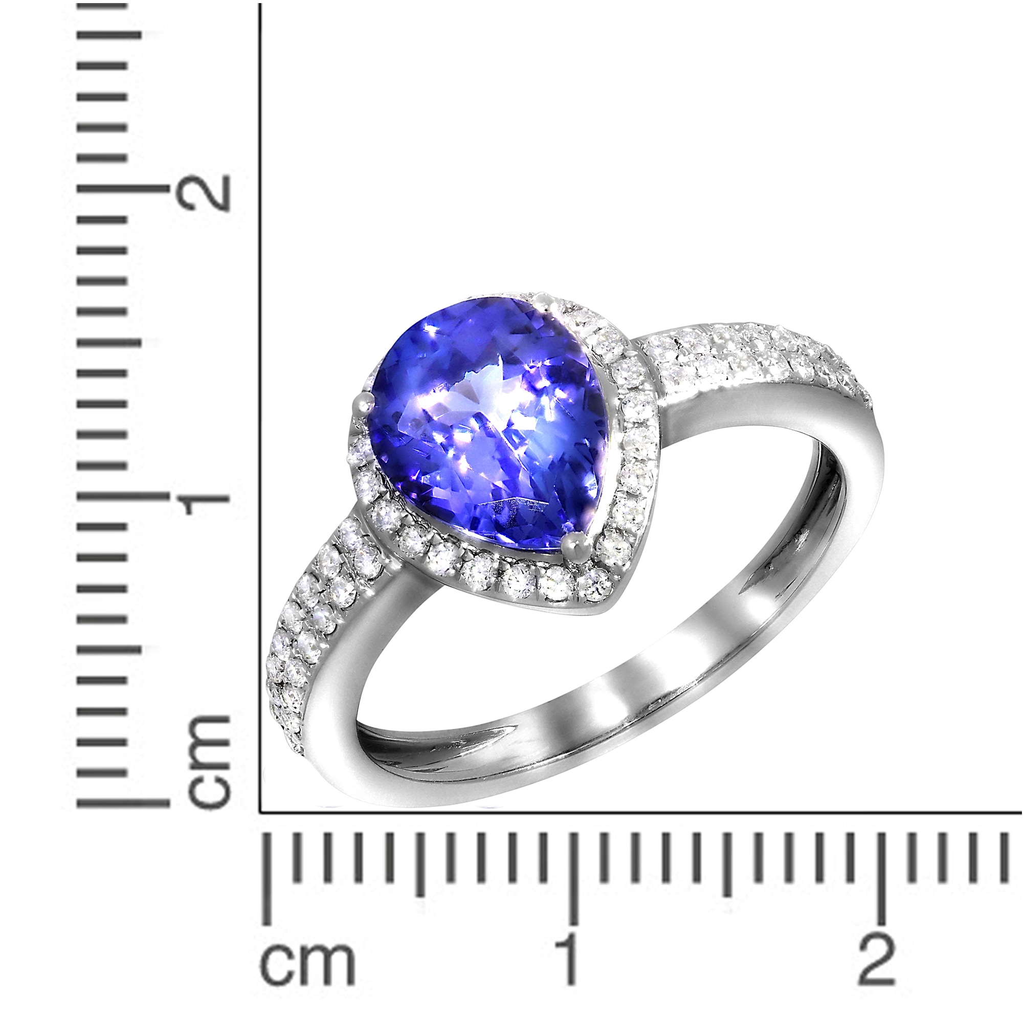 Creazione Bijoux Fingerring »750/- Weißgold mit Tansanit und Diamanten«