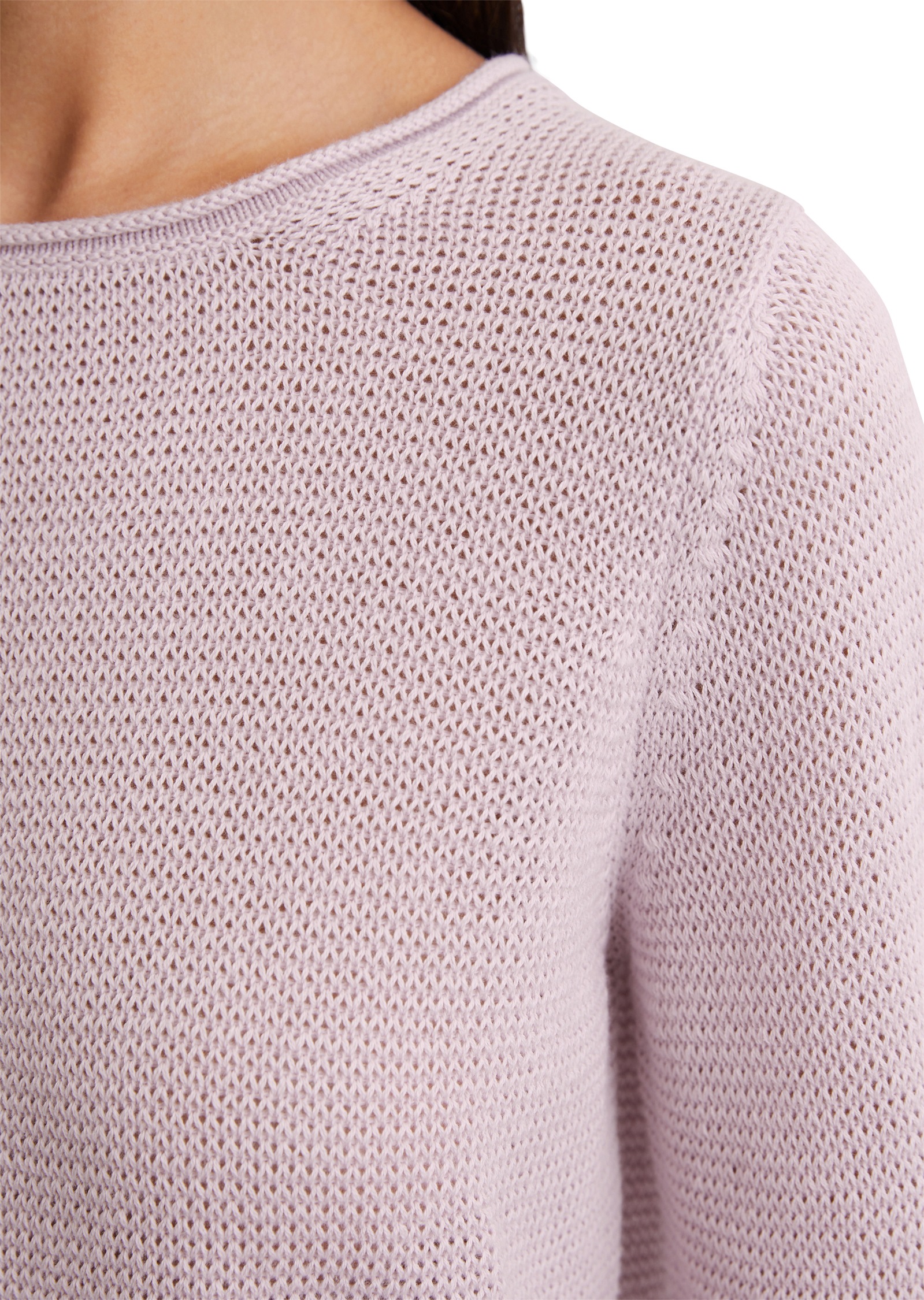 Thumbnail - Marc OPolo Rundhalspullover mit gerollten Kanten an Rundhalsausschnitt, Ärmelabschluss und Saum