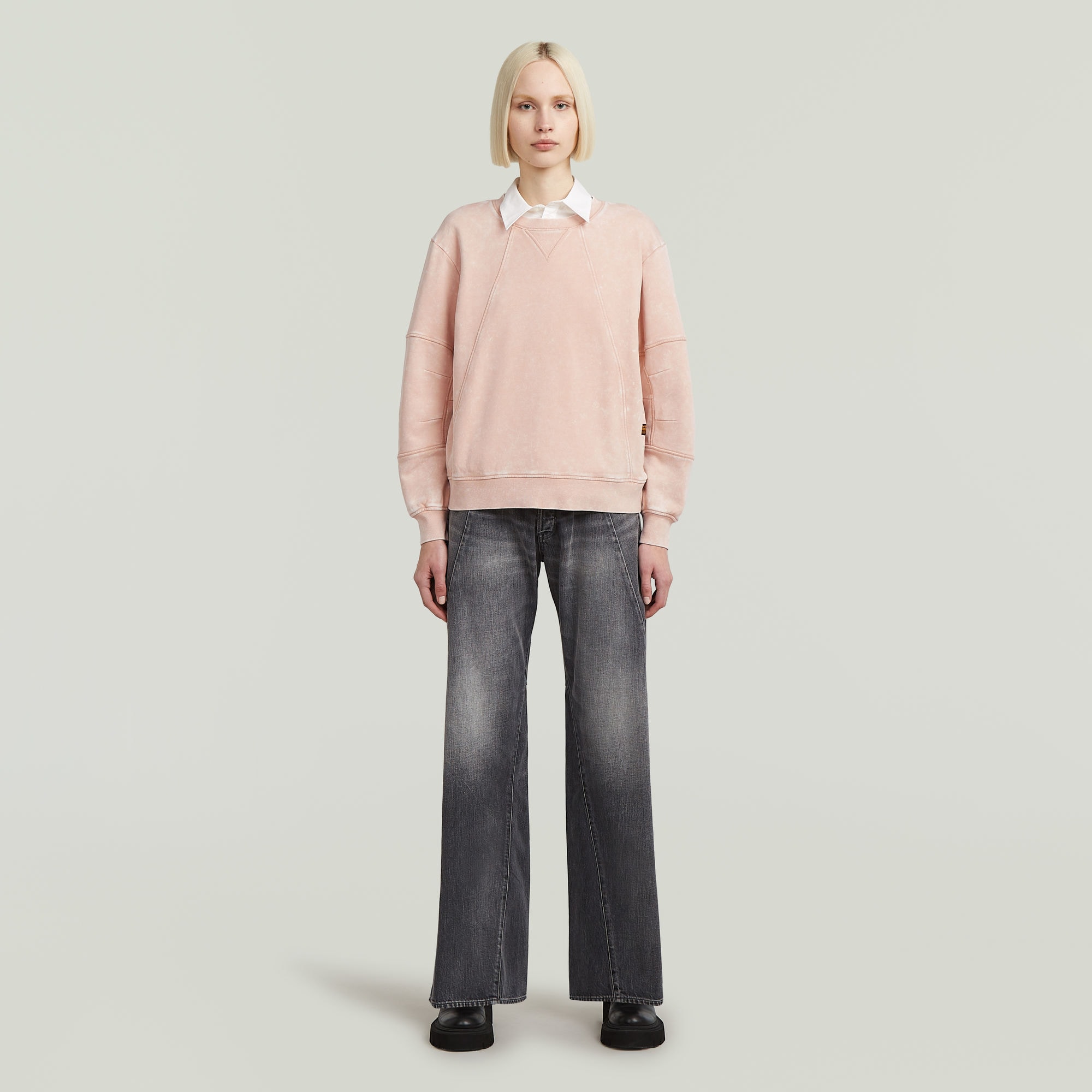 G-STAR Sweatshirt »Washed 3D Sleeve A line«, in Rundhalsform