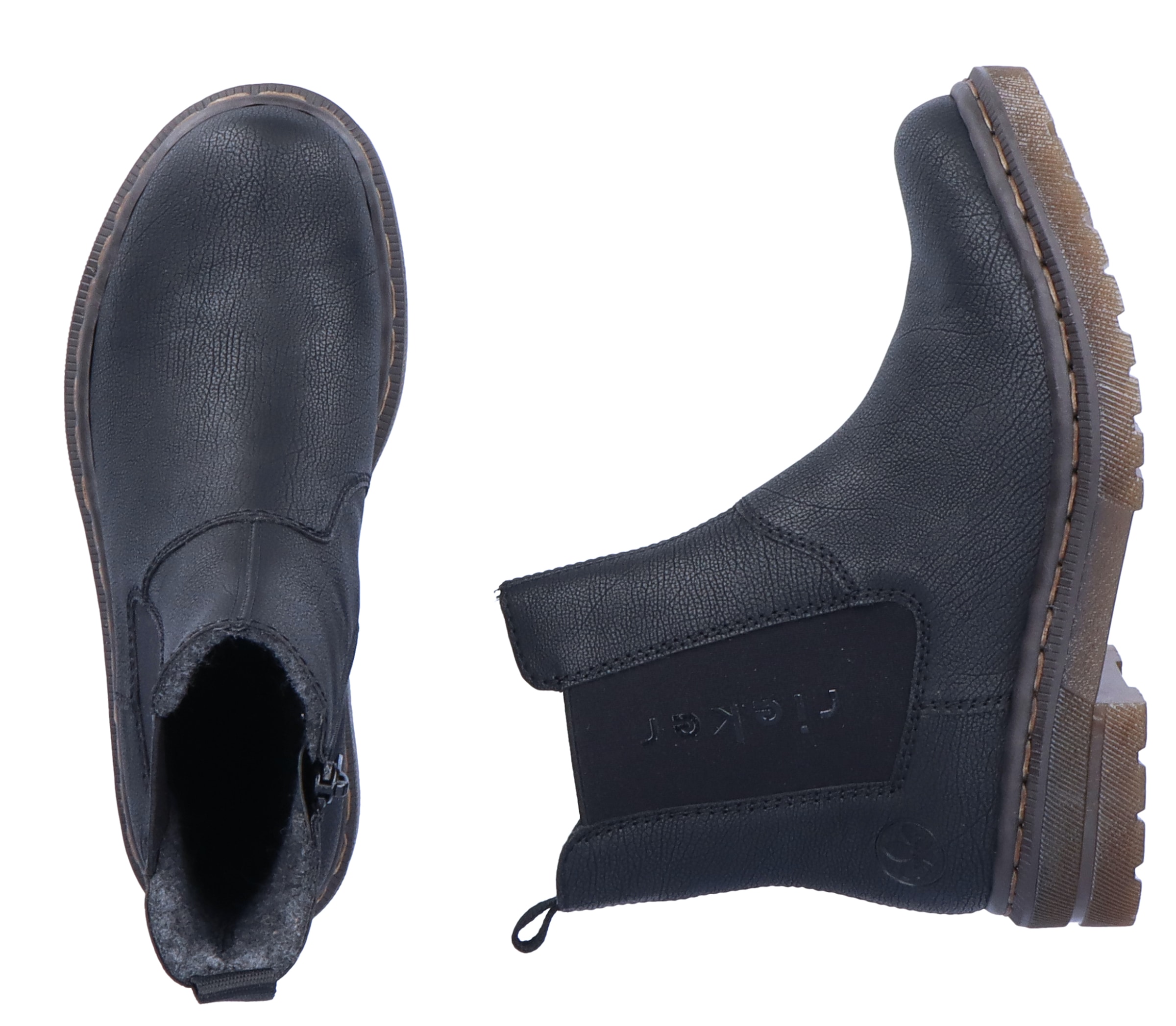 Rieker Chelseaboots, mit Logoschriftzug am Stretcheinsatz