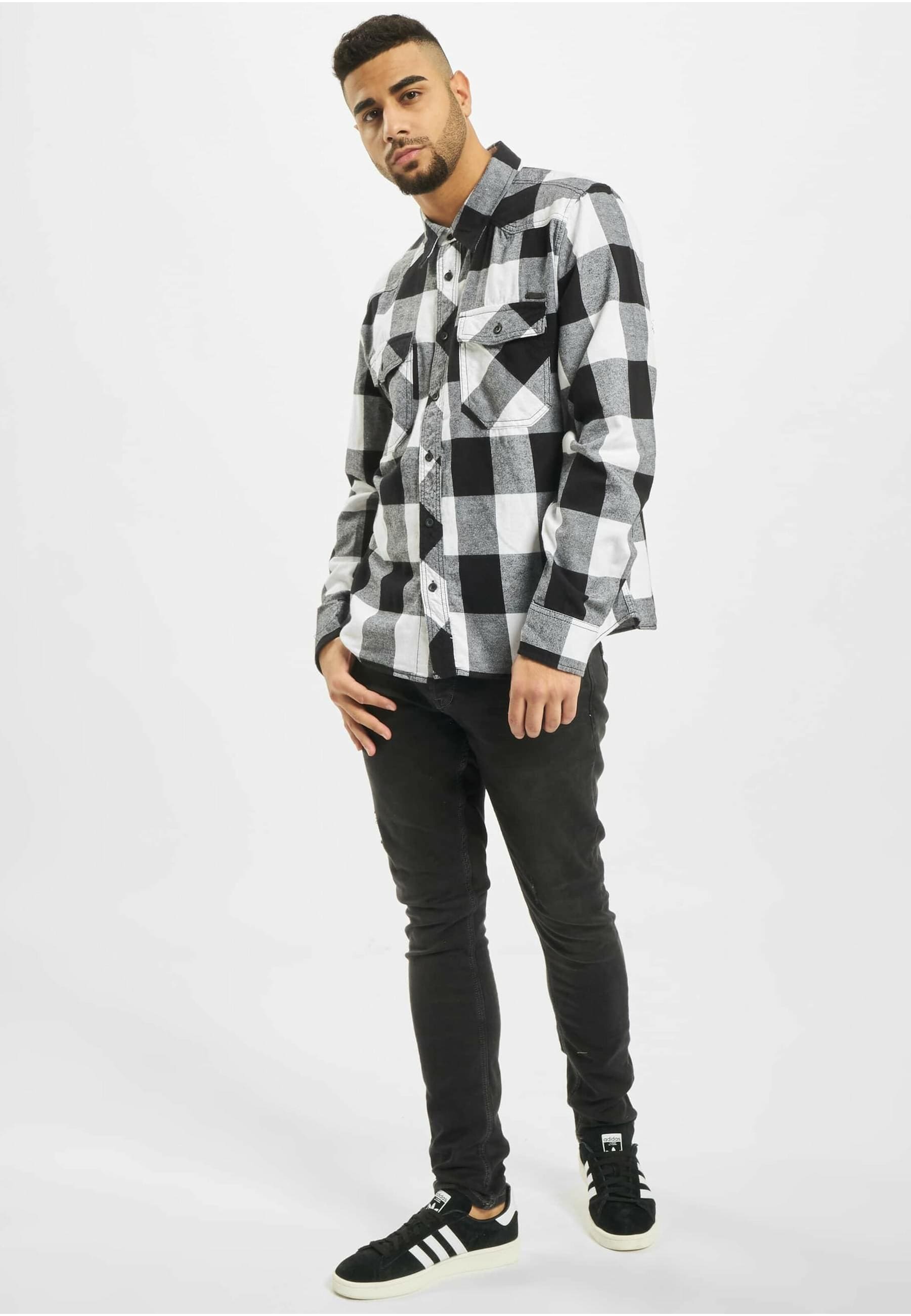 Brandit Langarmhemd »Brandit Herren Checked Shirt«, (1 tlg.)