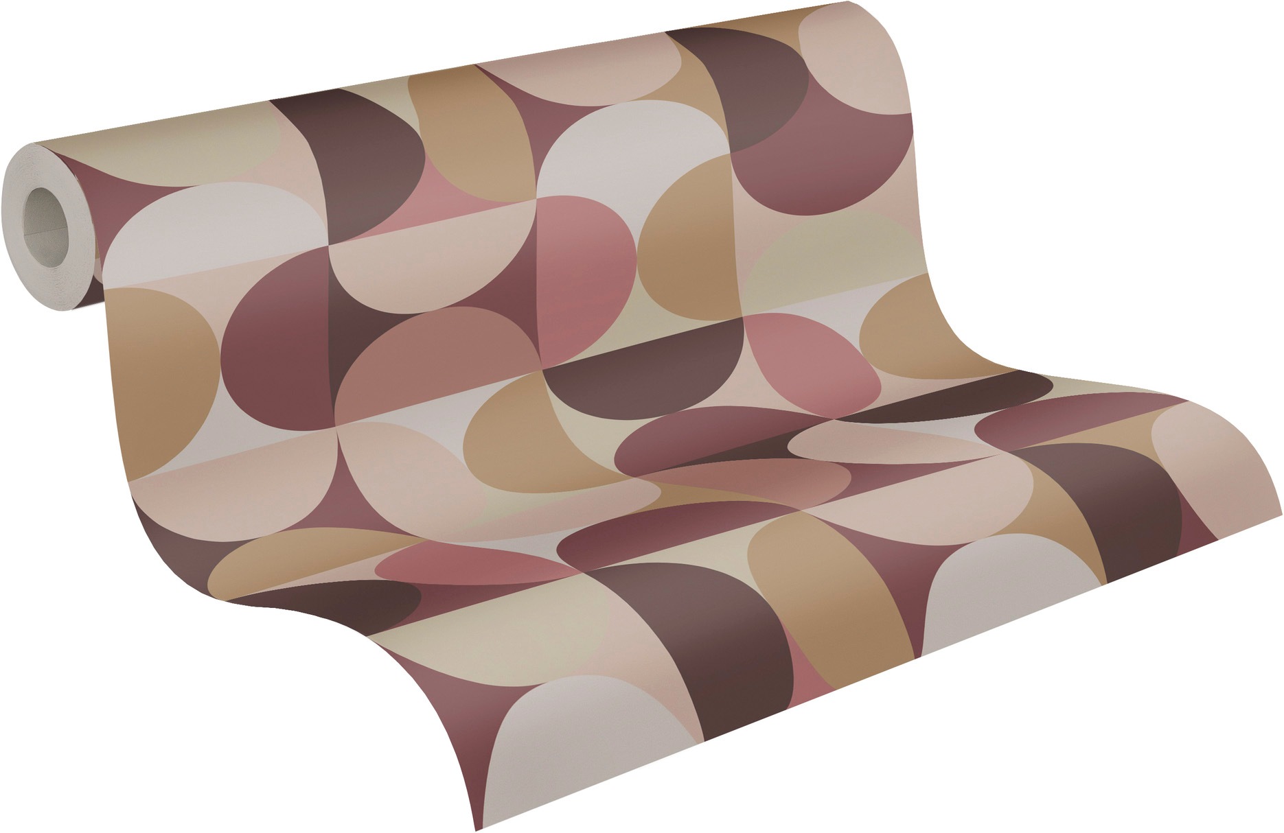 living walls »LIMITED – Retro Formen« Retro | geometrisch leicht strukturiert Abstrakte Bögen und Halbkreise in harmonischen Retro-Farben