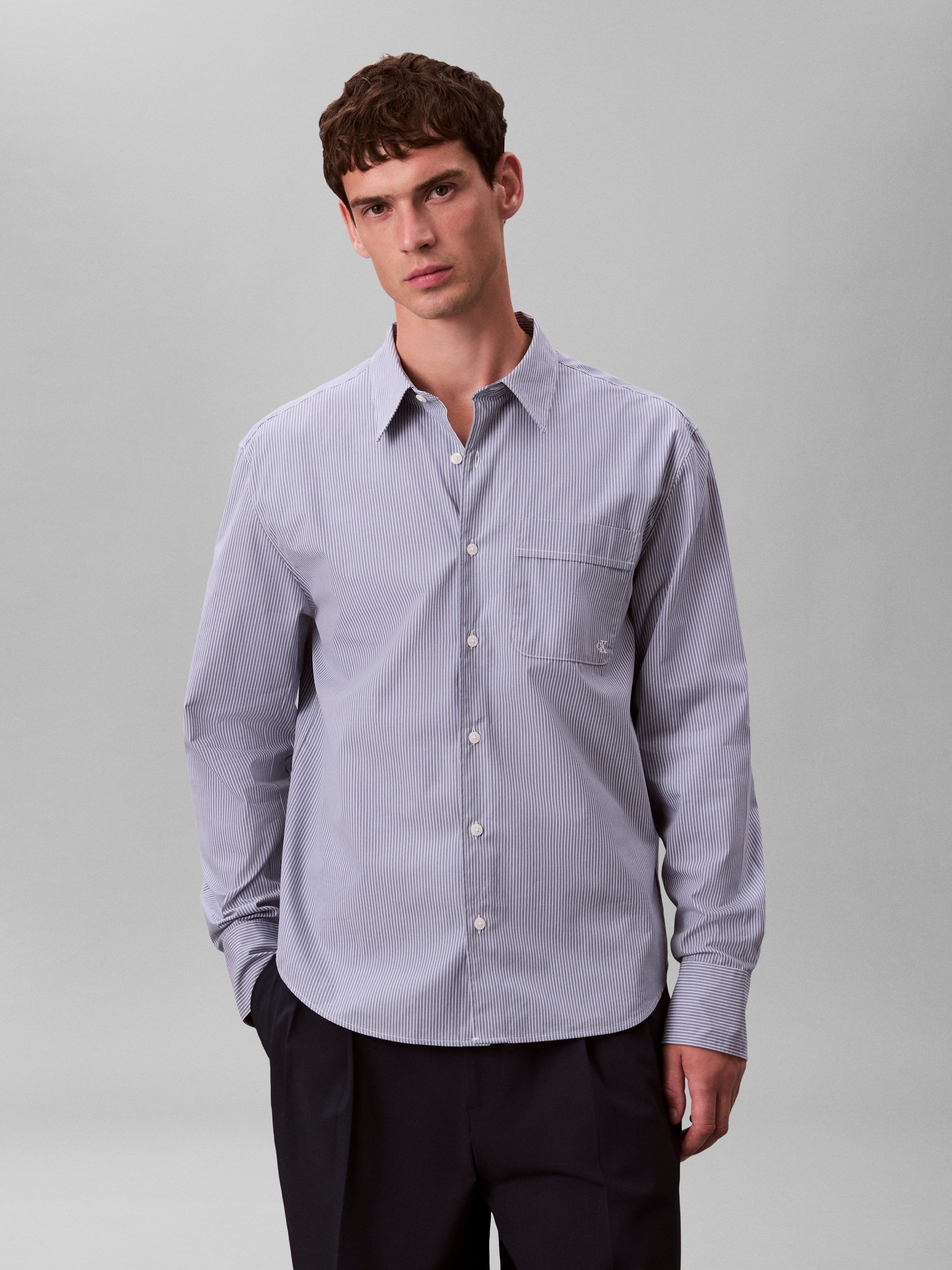 Calvin Klein Langarmhemd Regular fit, mit Rundhalsausschnitt günstig online kaufen