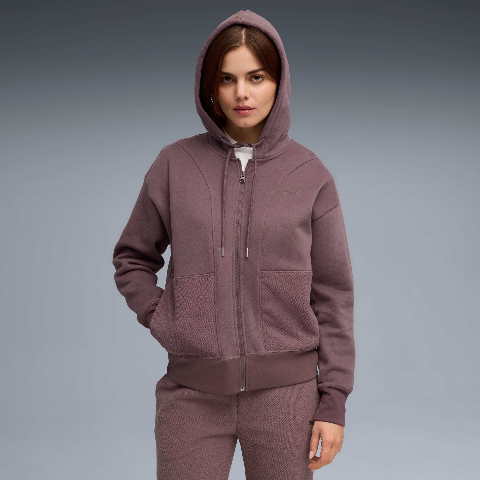 PUMA Kapuzensweatshirt "HER RELAXED FULL-ZIP HOODIE FL", mit Reißverschluss günstig online kaufen