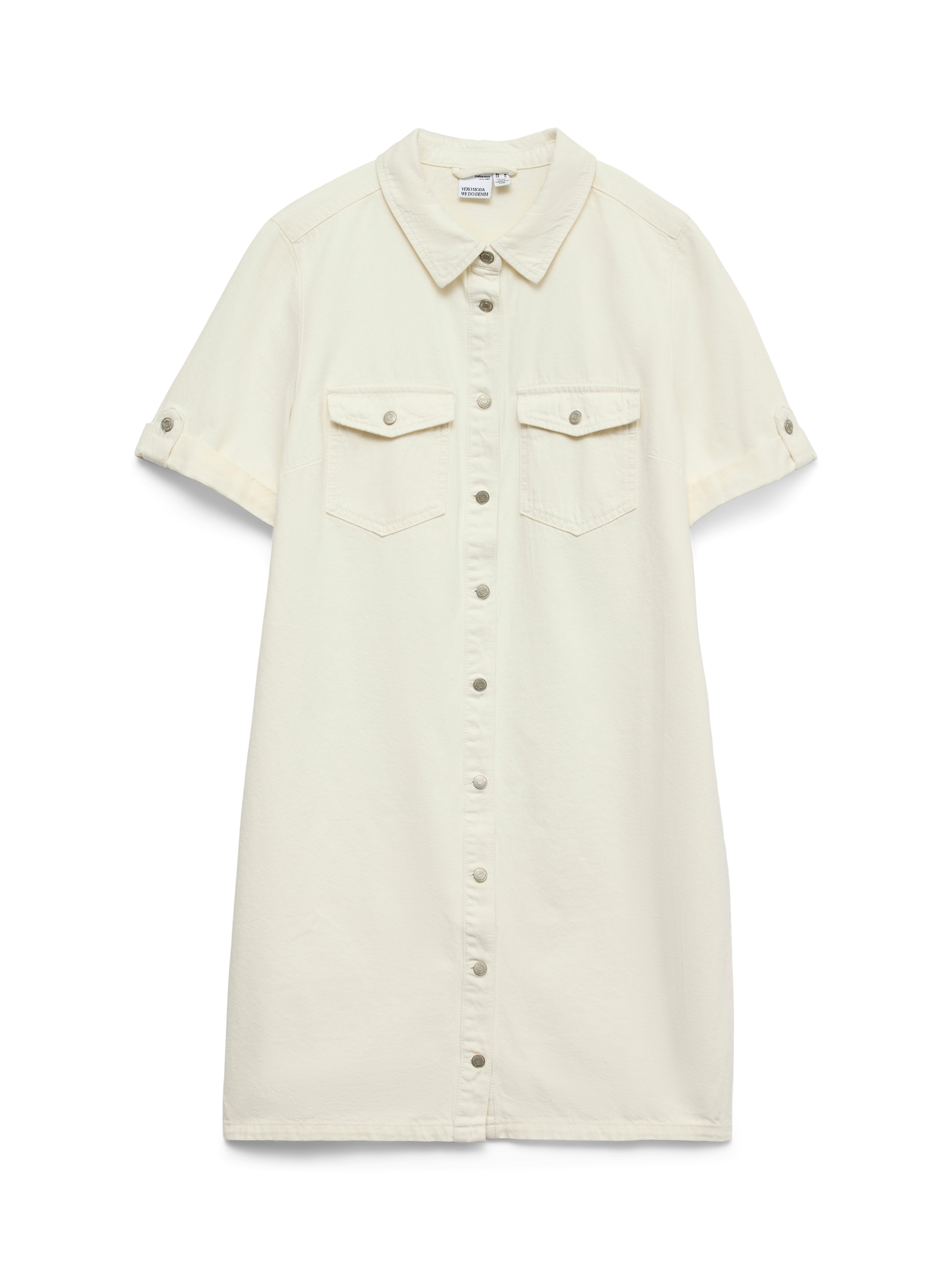 VERO MODA VMJENNIE SS Short Denim Dress Weiß XL 3